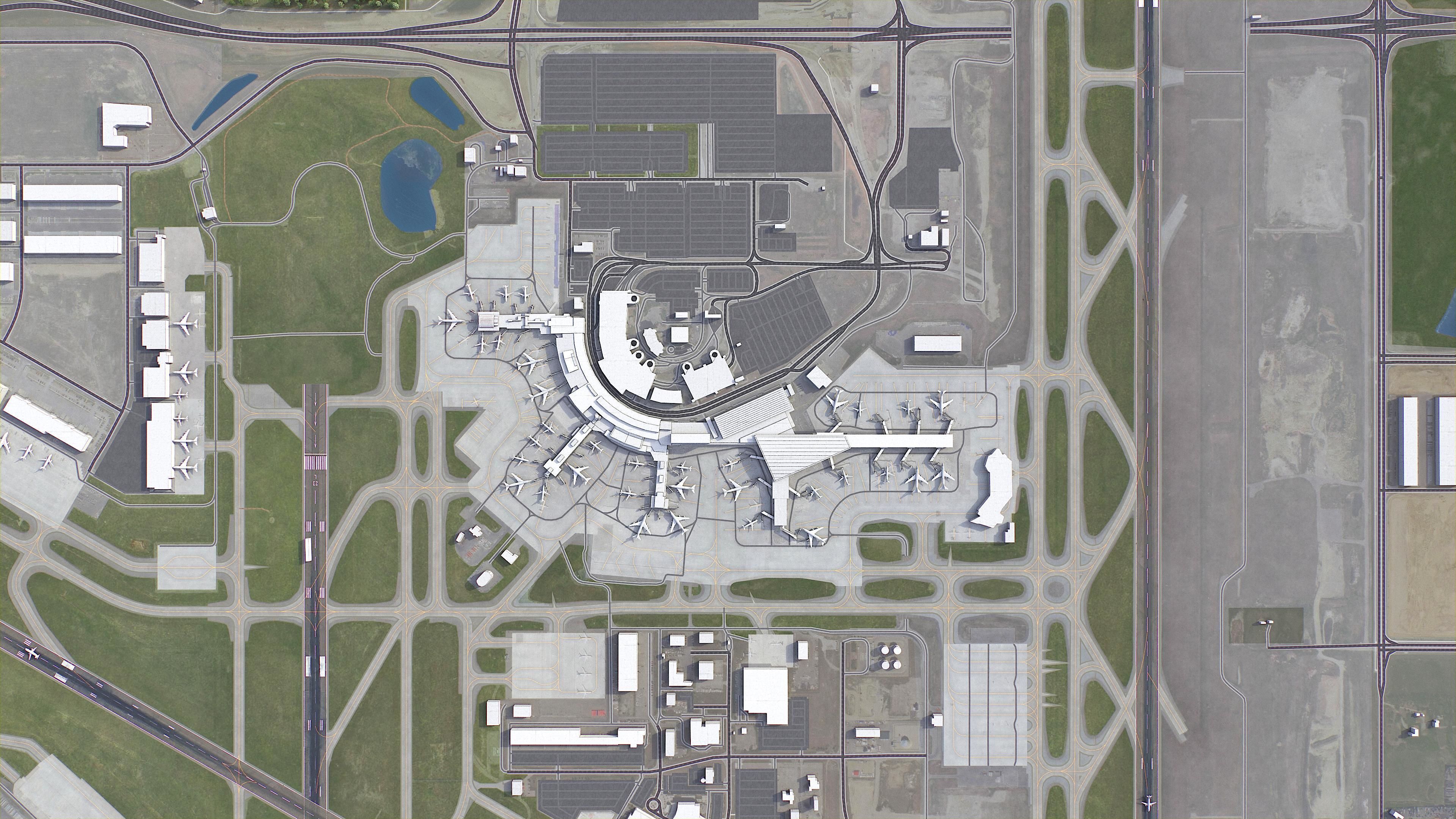 Calgary - International Airport - YYC Low-poly 3D model_13