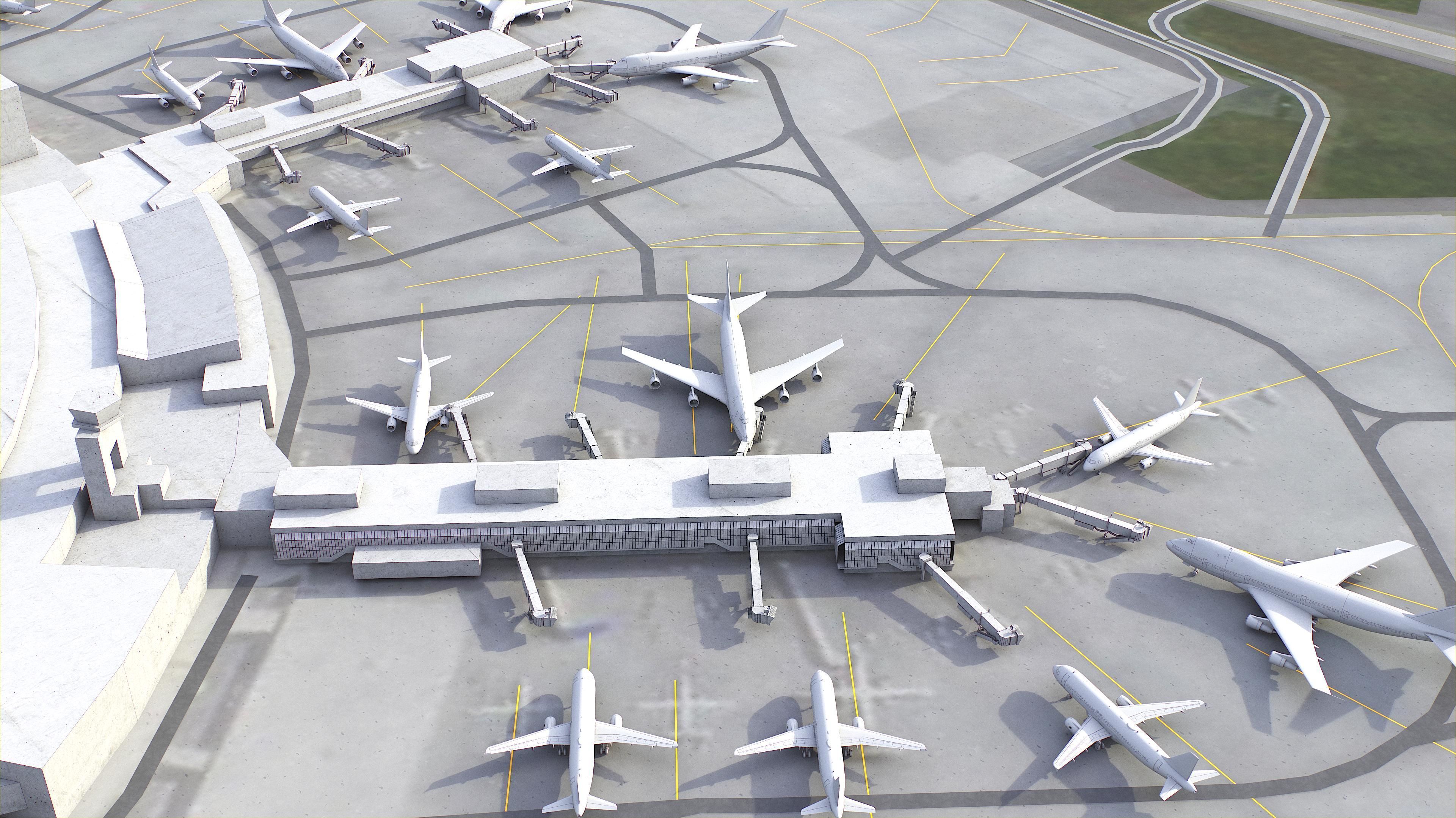 Calgary - International Airport - YYC Low-poly 3D model_17