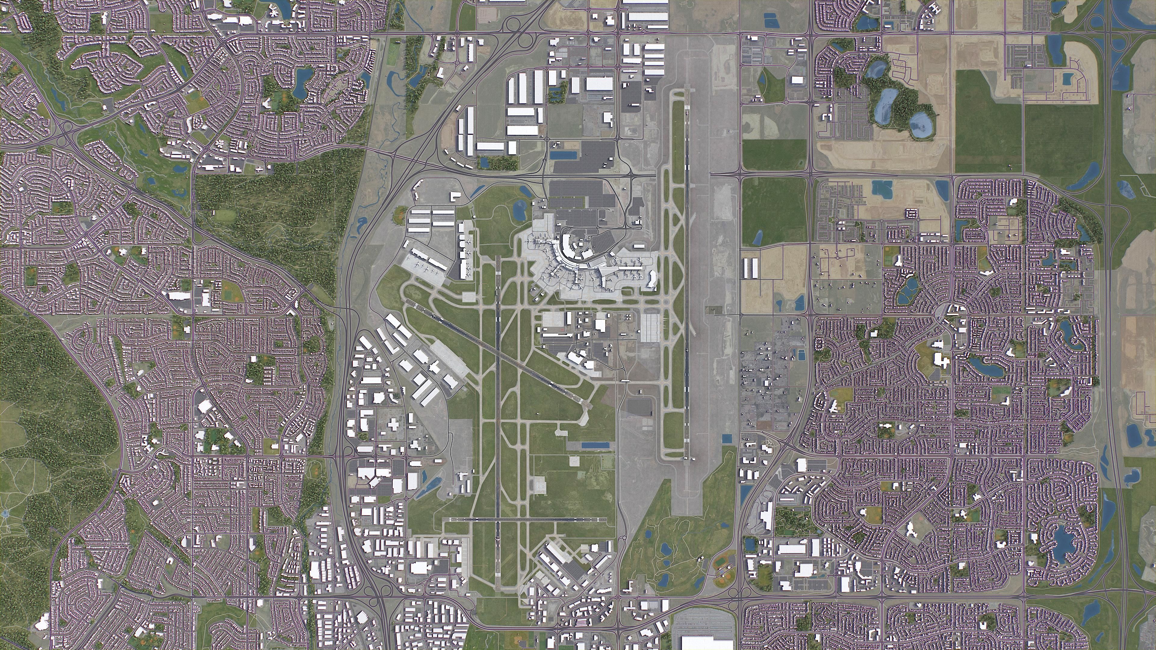 Calgary - International Airport - YYC Low-poly 3D model_14