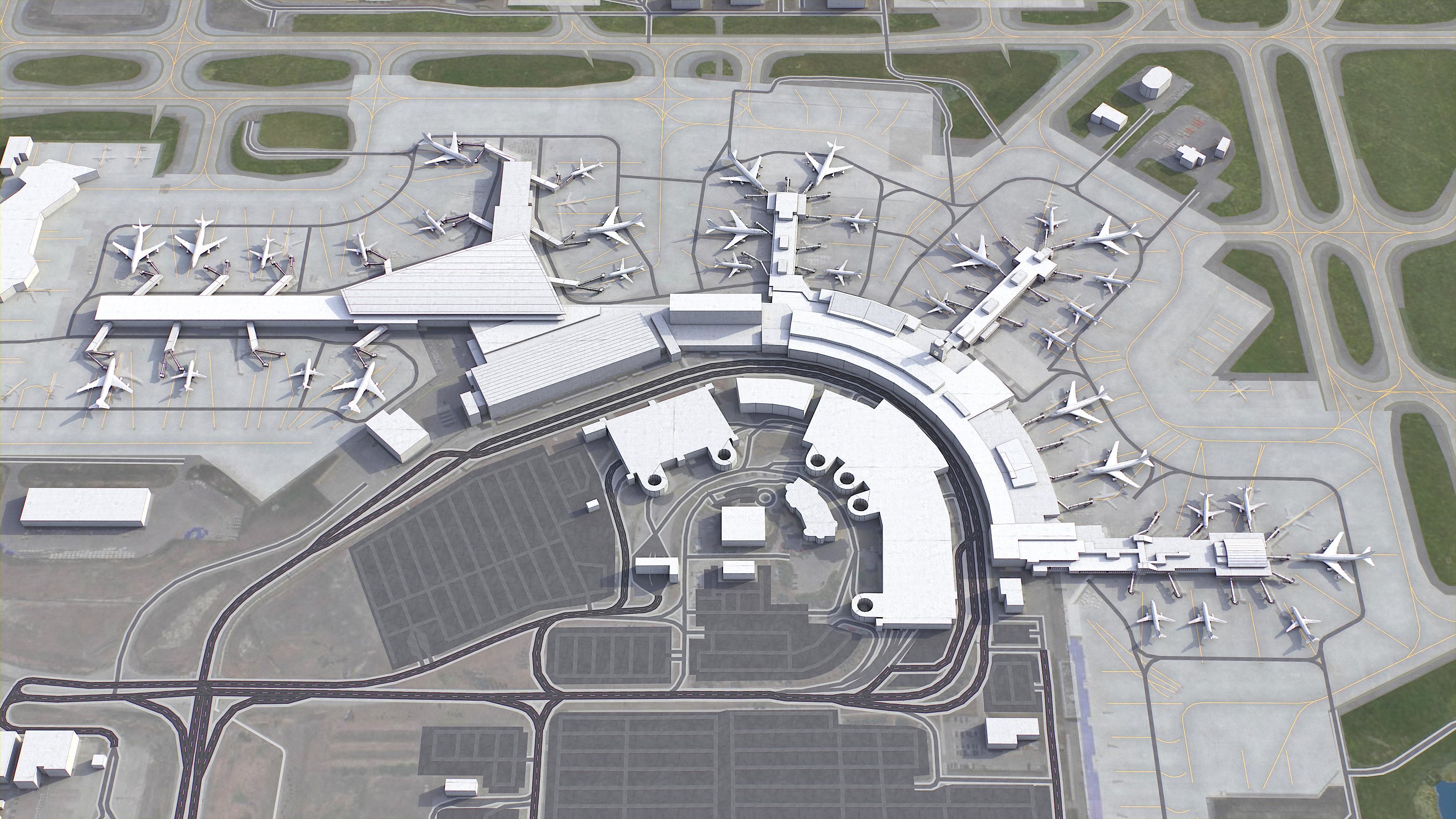 Calgary - International Airport - YYC Low-poly 3D model_4
