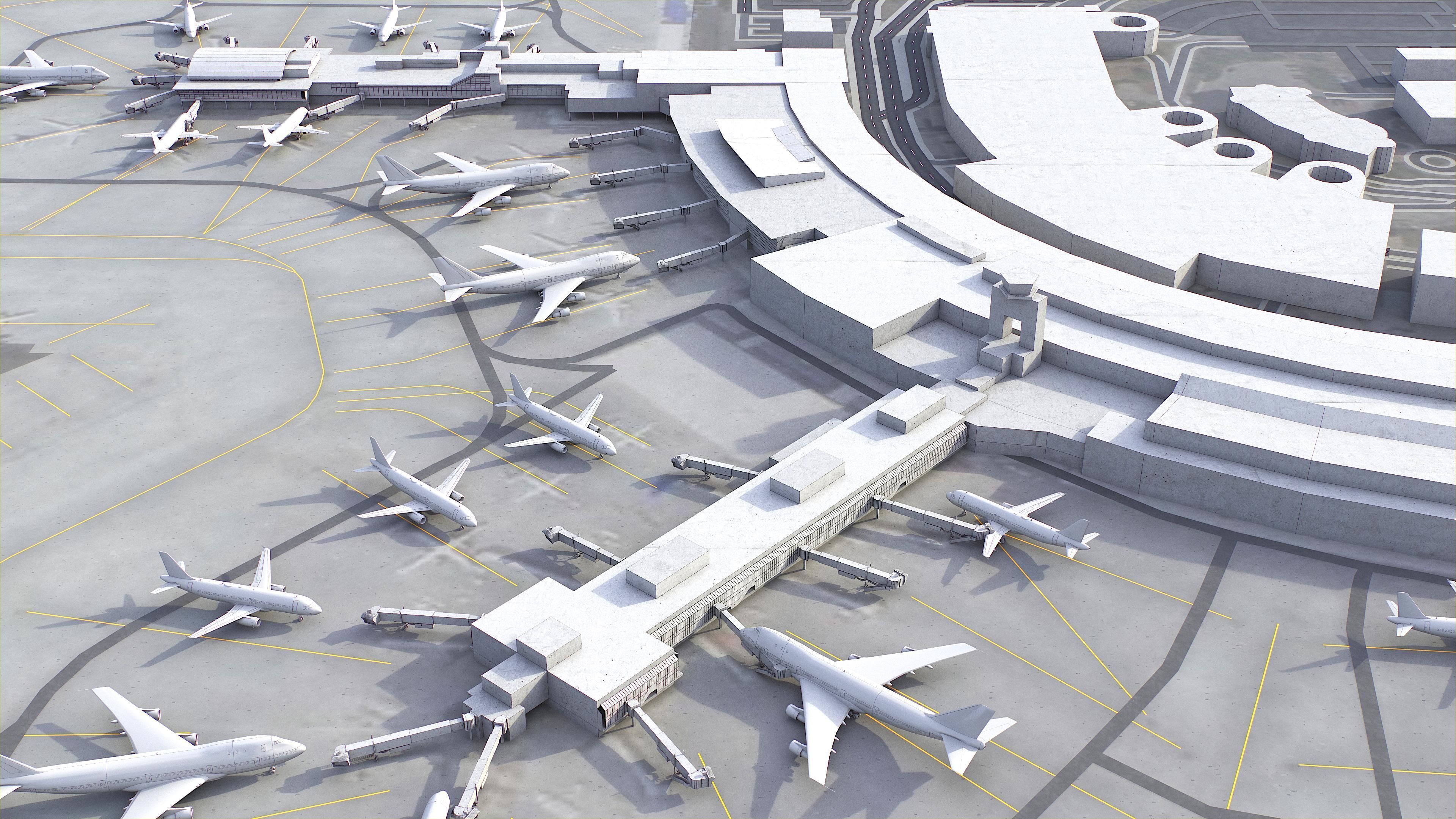 Calgary - International Airport - YYC Low-poly 3D model_18