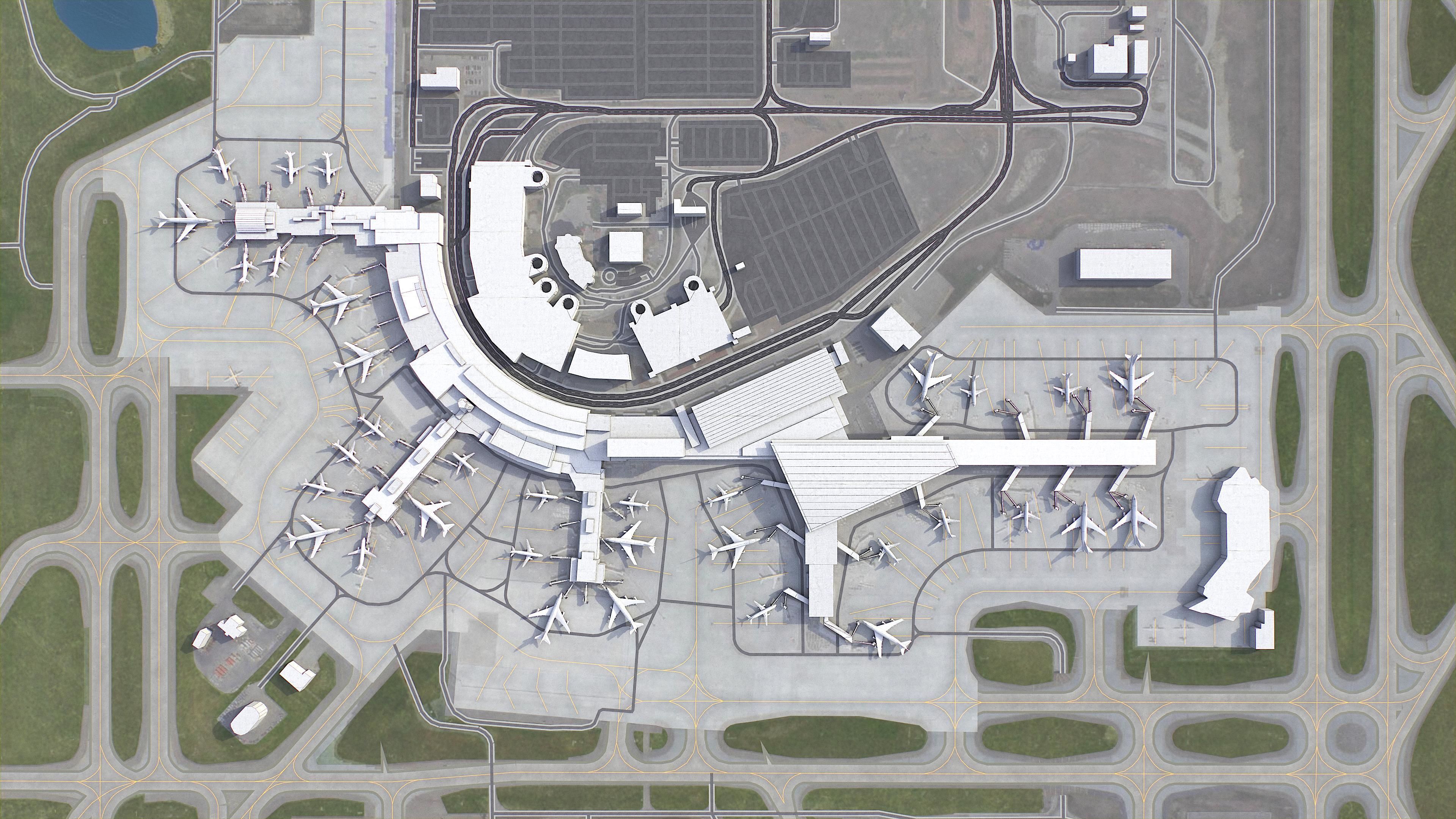 Calgary - International Airport - YYC Low-poly 3D model_12