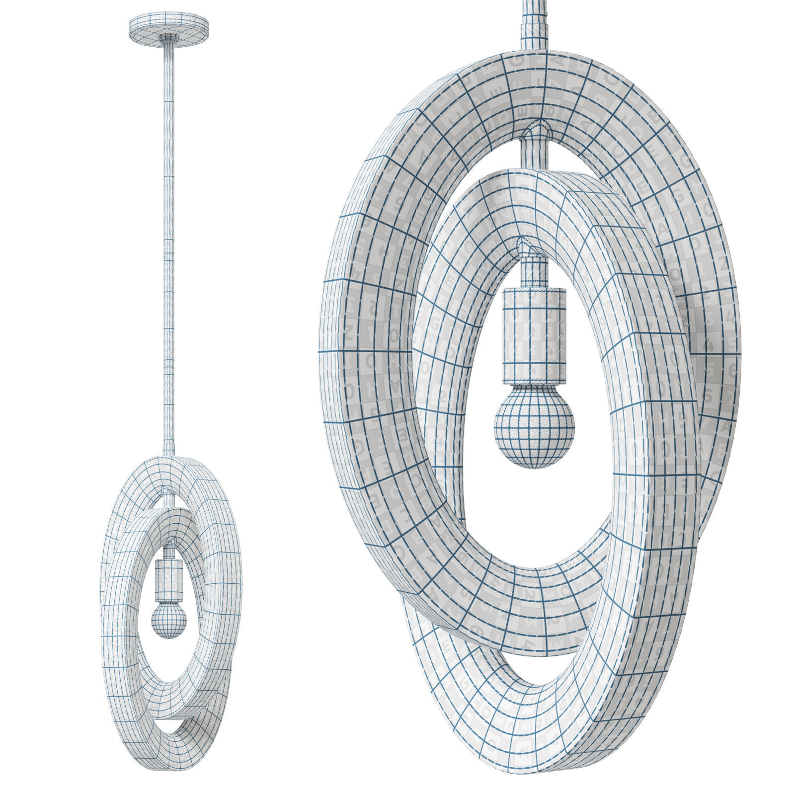 Arteriors Collins Pendant Light 3D model_8