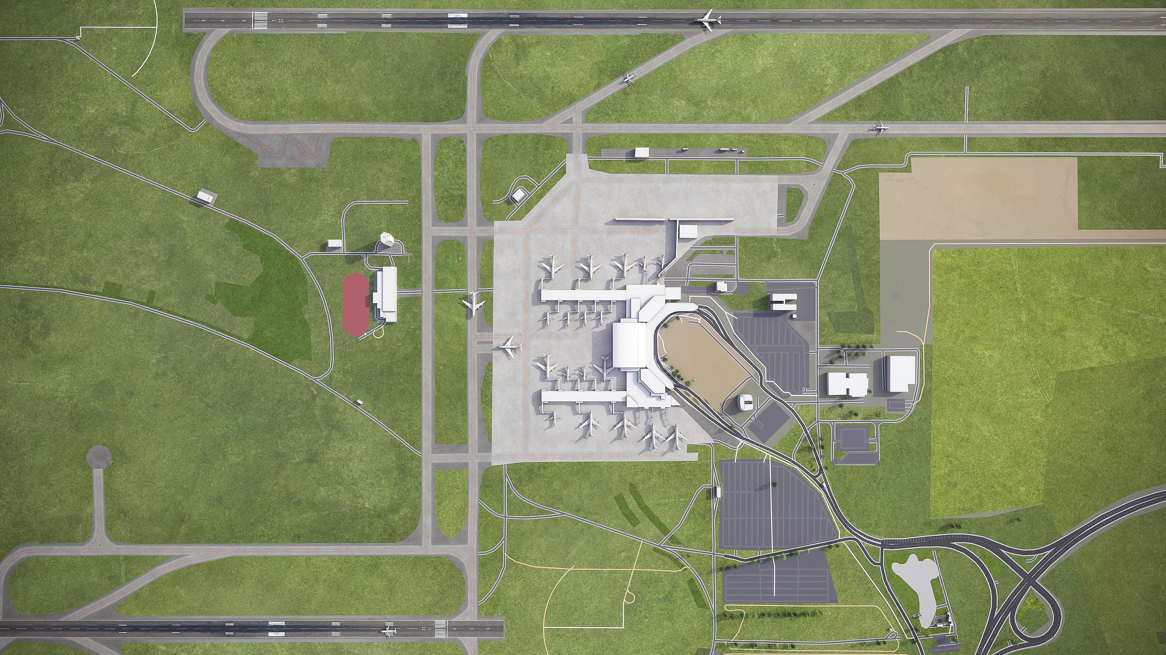 Budapest - Airport - BUD Low-poly 3D model_6