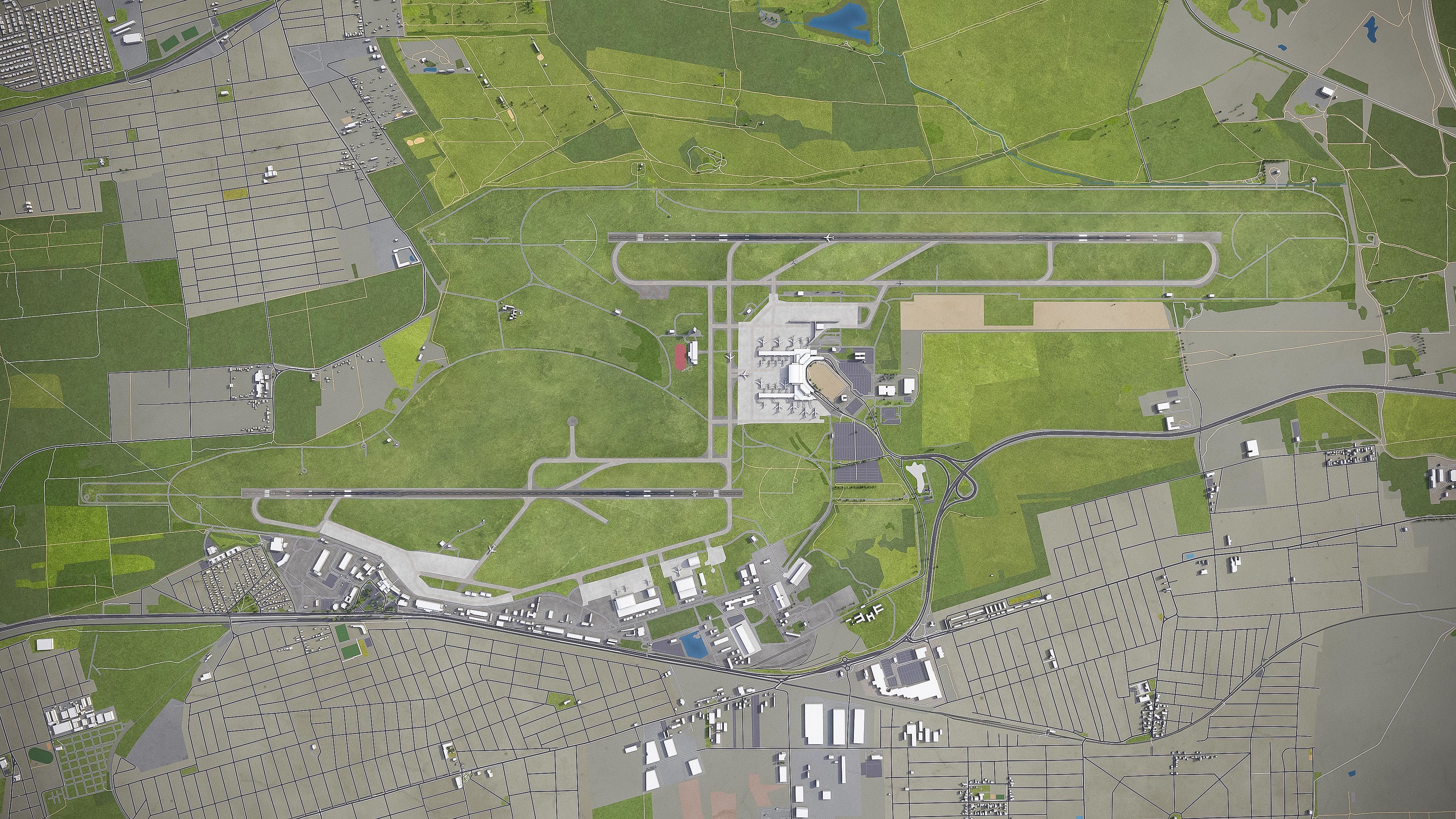 Budapest - Airport - BUD Low-poly 3D model_7