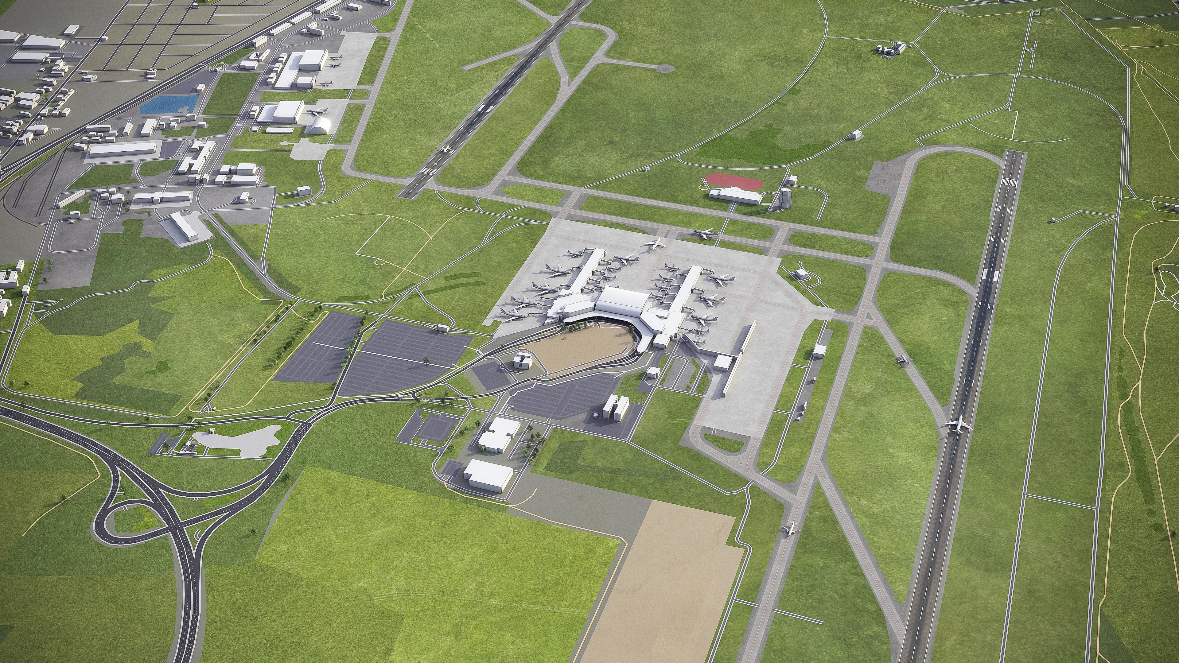 Budapest - Airport - BUD Low-poly 3D model_4