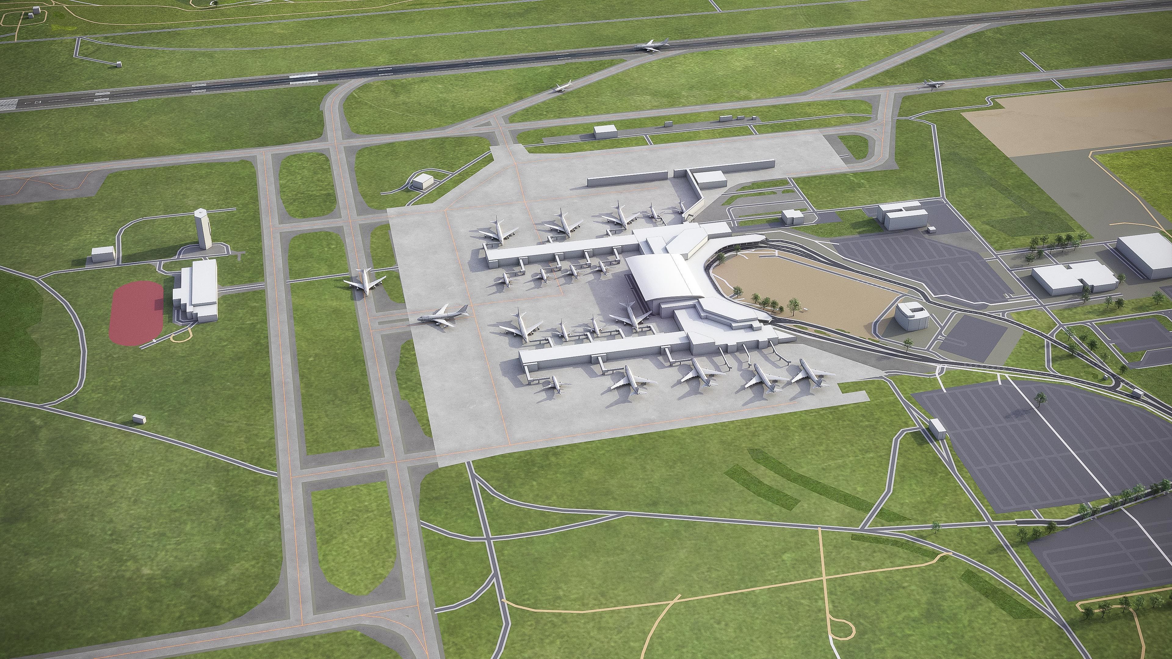 Budapest - Airport - BUD Low-poly 3D model_1