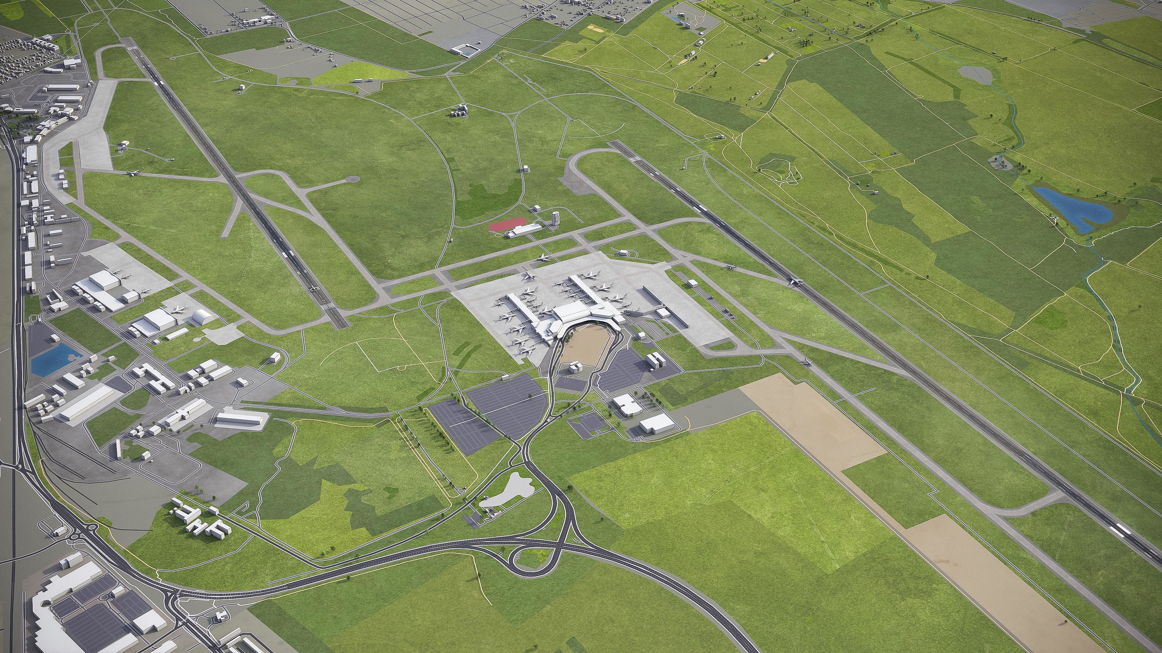 Budapest - Airport - BUD Low-poly 3D model_5