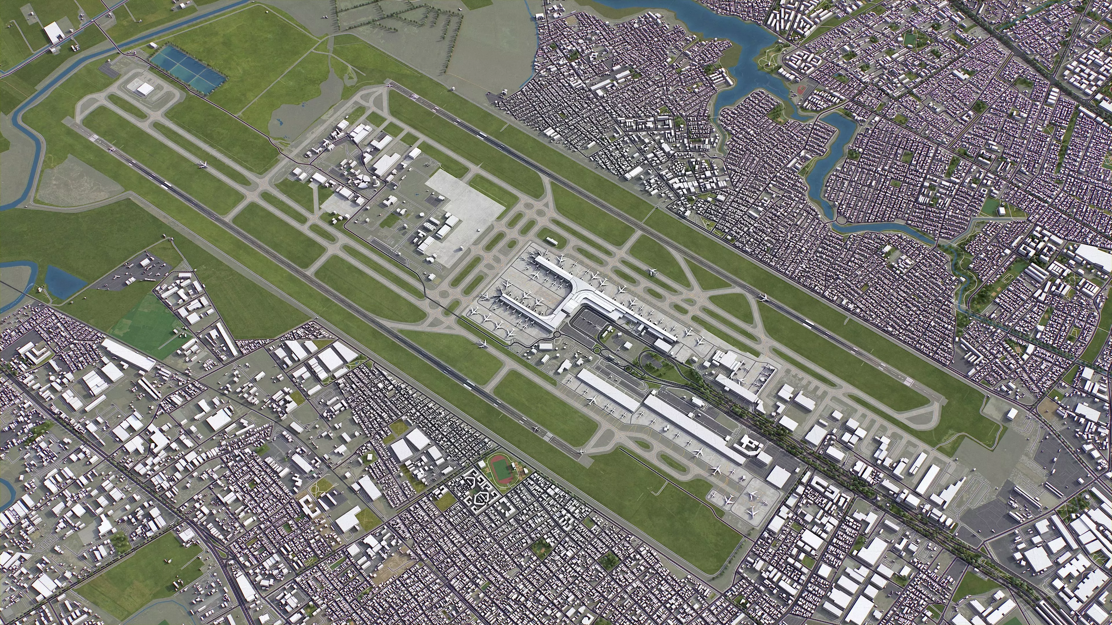 Bogota - El Dorado Airport - BOG Low-poly 3D model