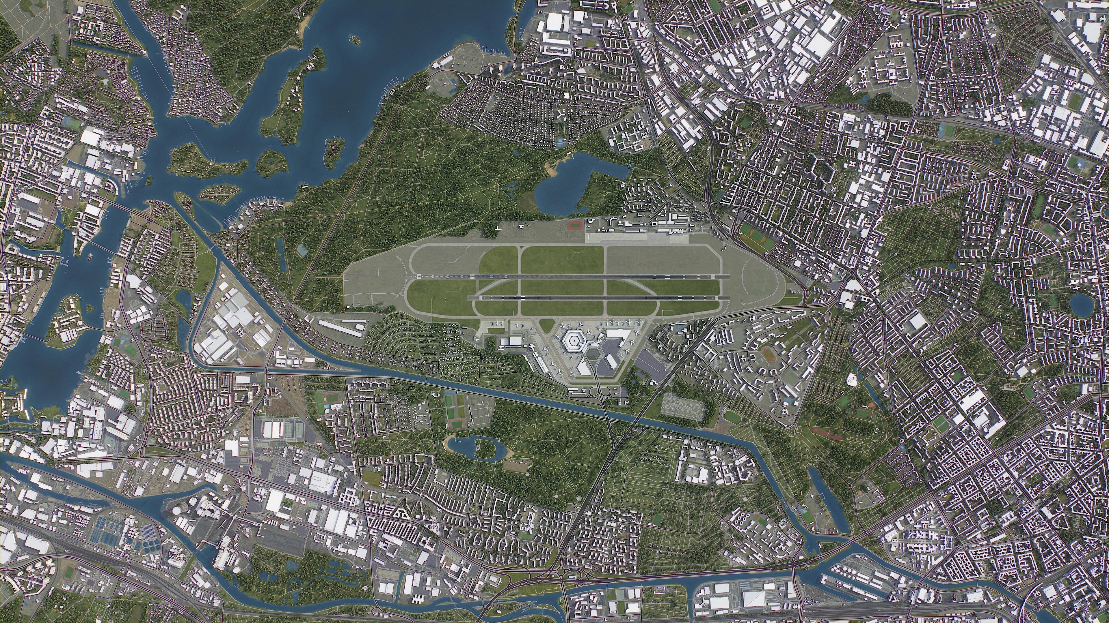 Berlin - Tegel Airport - TXL Low-poly 3D model_10
