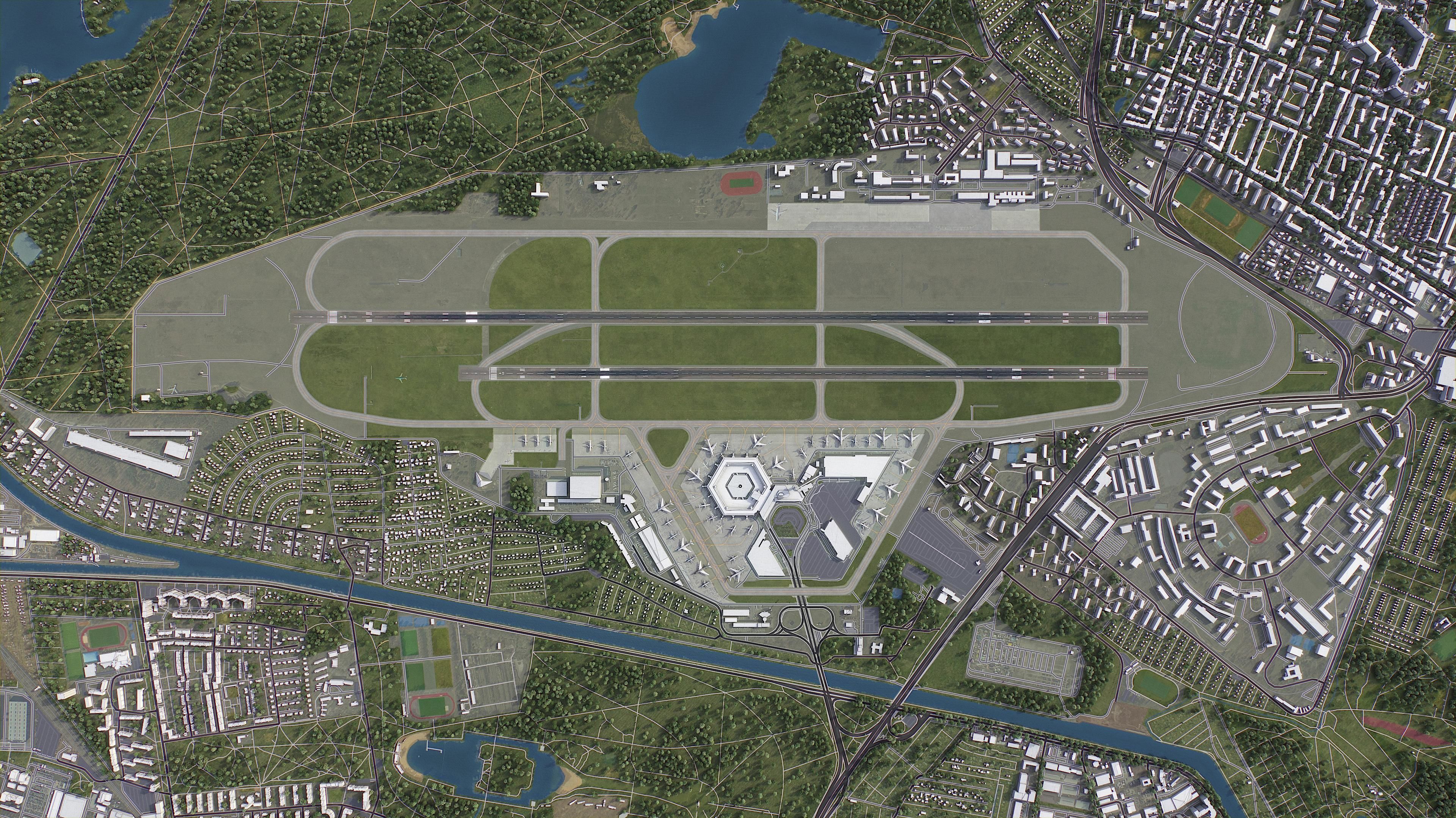 Berlin - Tegel Airport - TXL Low-poly 3D model_9