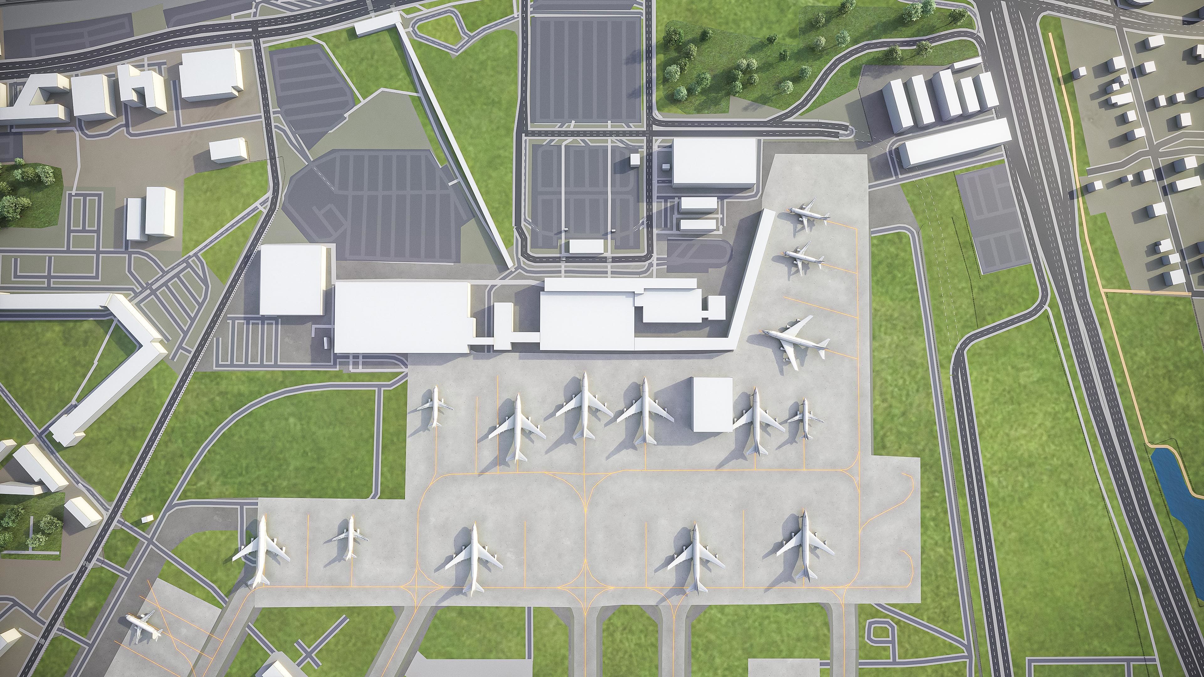 Berlin - Schonefeld Airport - SXF Low-poly 3D model_6