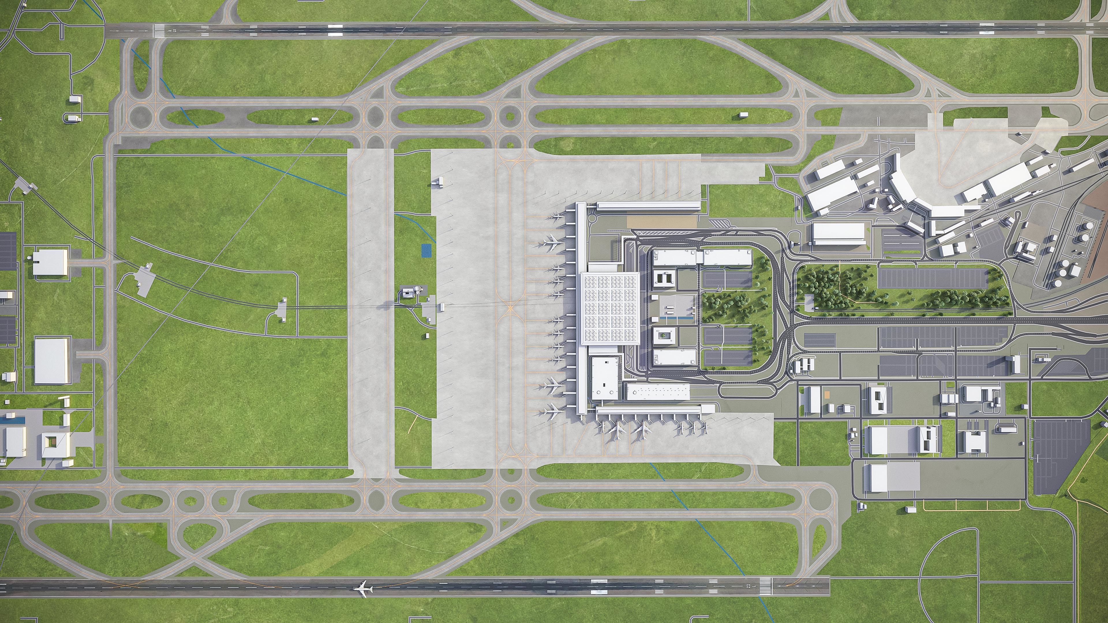 Berlin - Brandenburg Airport - BER Low-poly 3D model_15