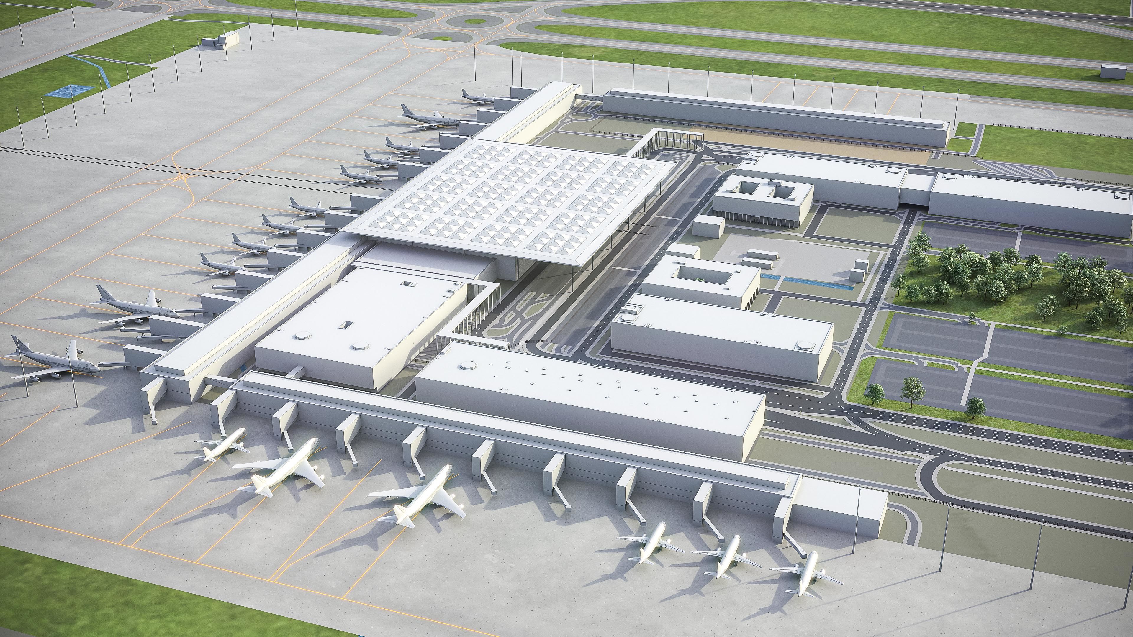 Berlin - Brandenburg Airport - BER Low-poly 3D model_13