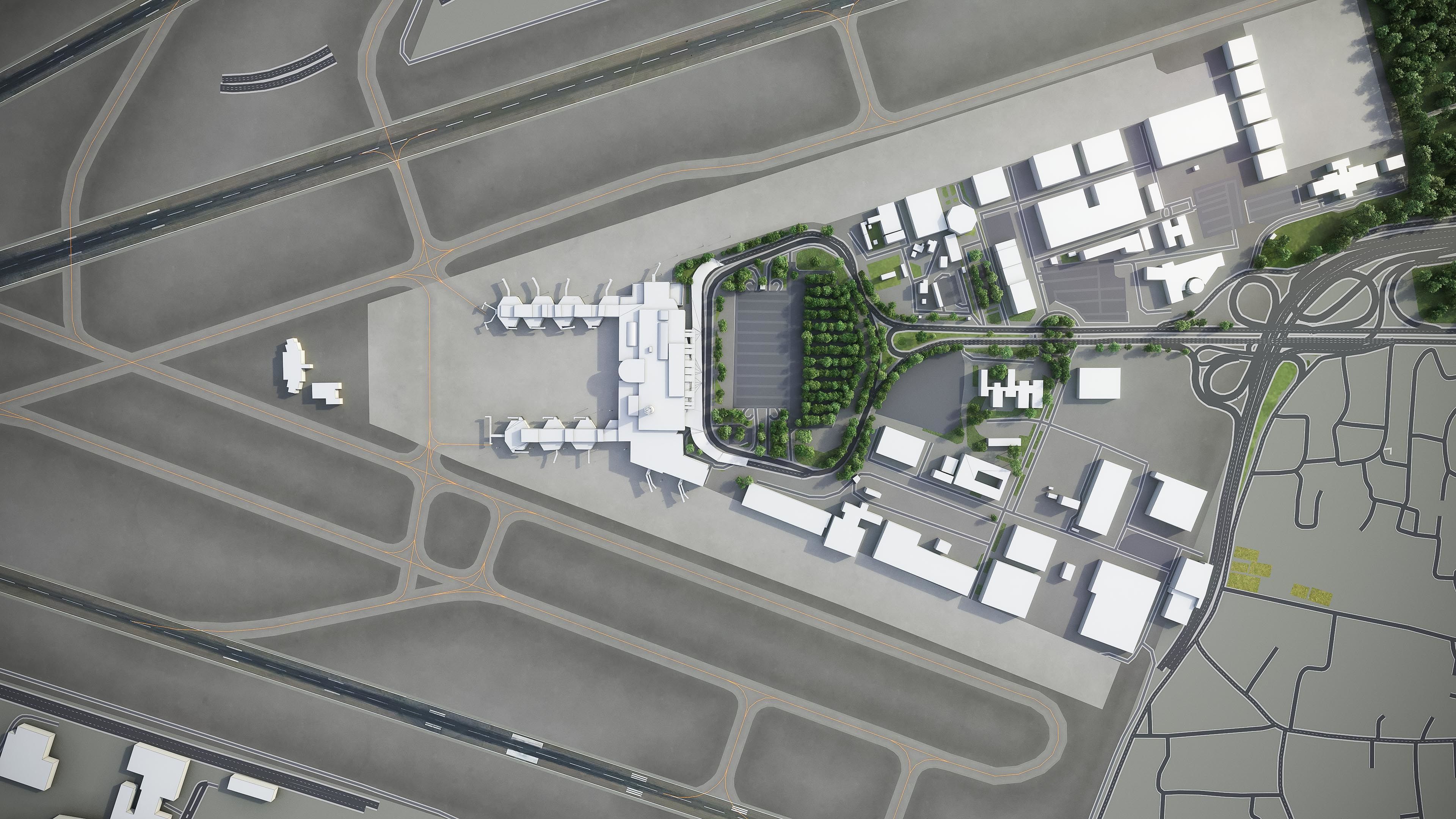Beirut - Rafic Hariri International Airport - BEY Low-poly 3D model_7