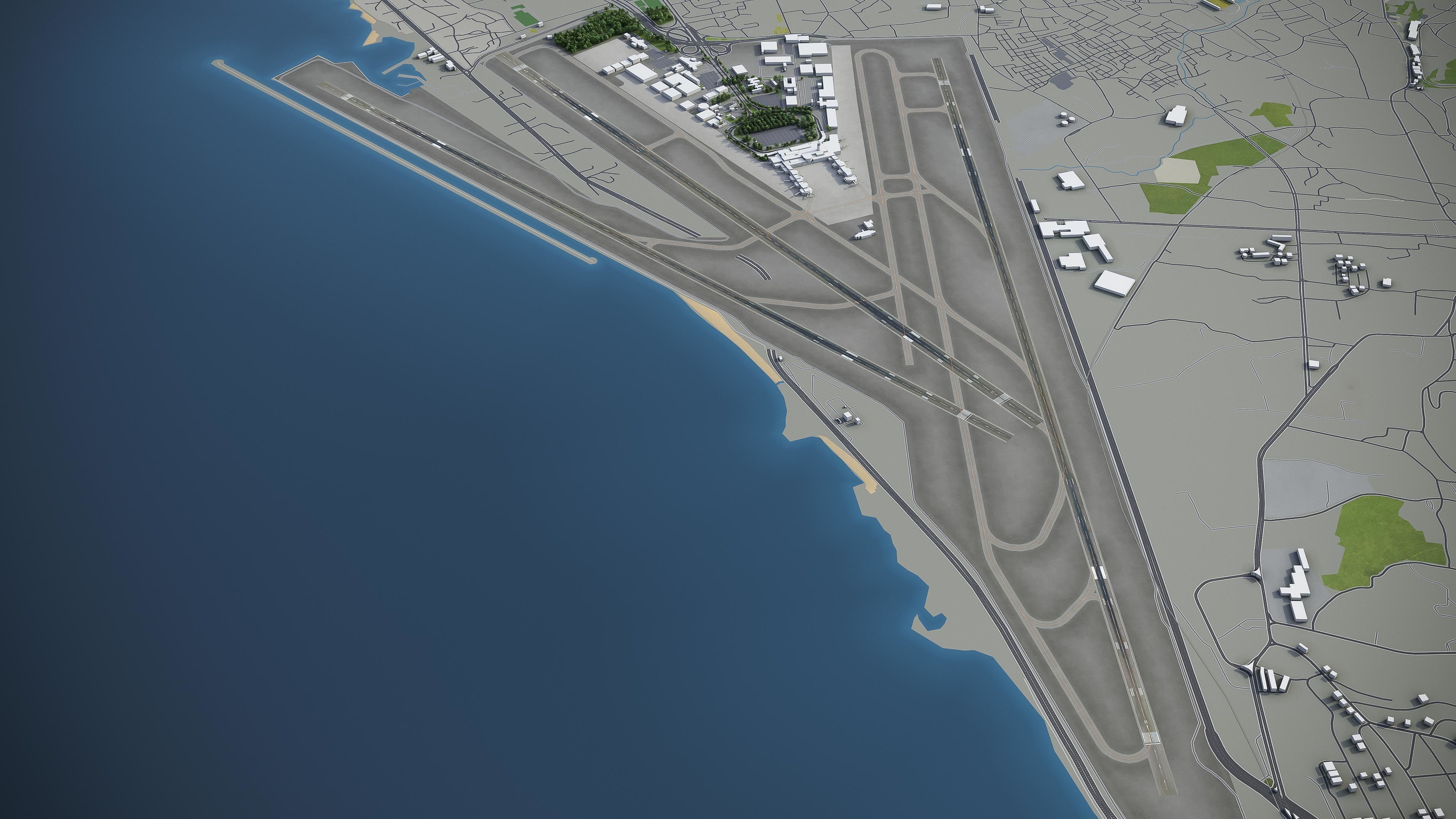 Beirut - Rafic Hariri International Airport - BEY Low-poly 3D model_6