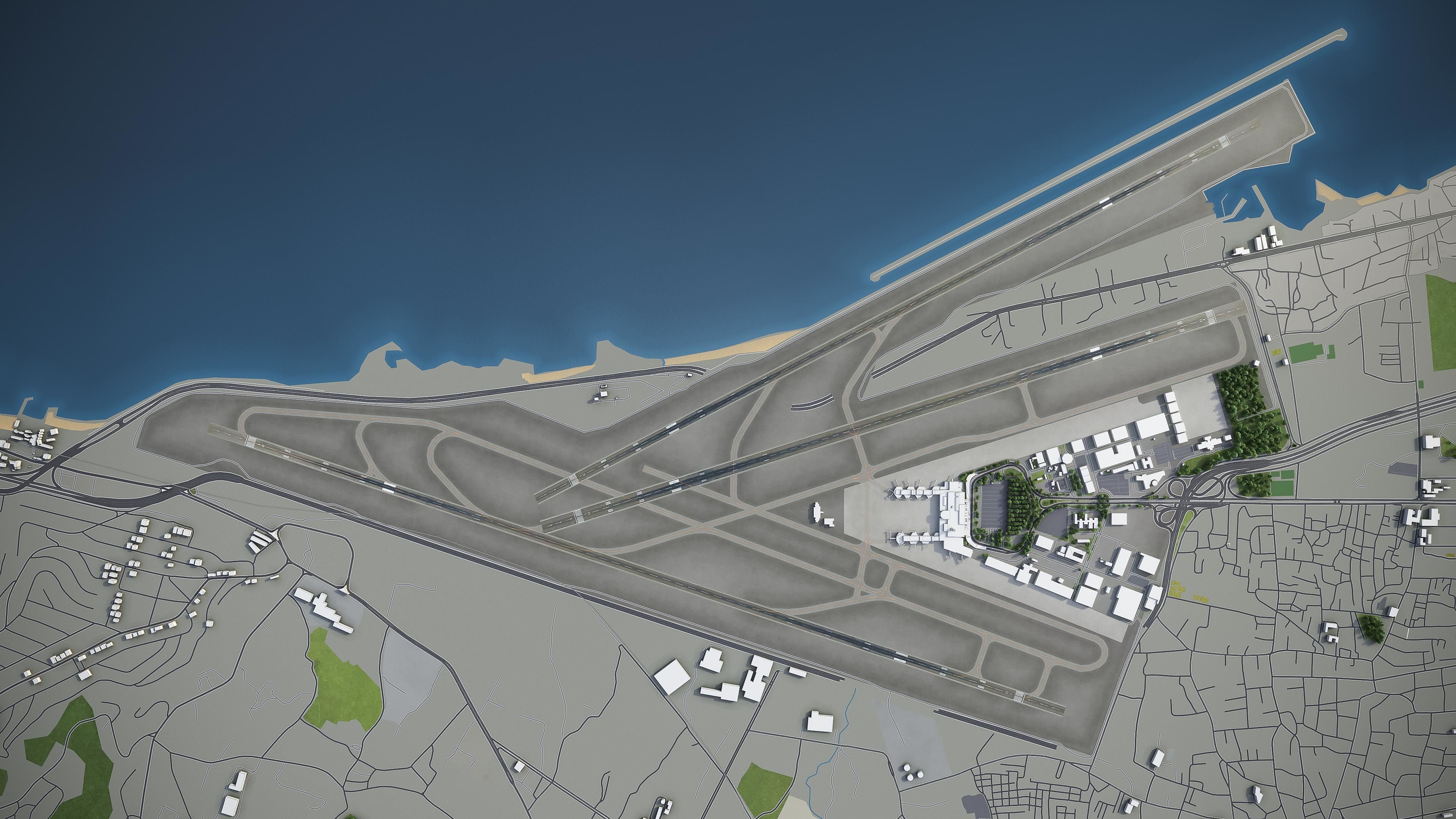 Beirut - Rafic Hariri International Airport - BEY Low-poly 3D model_8