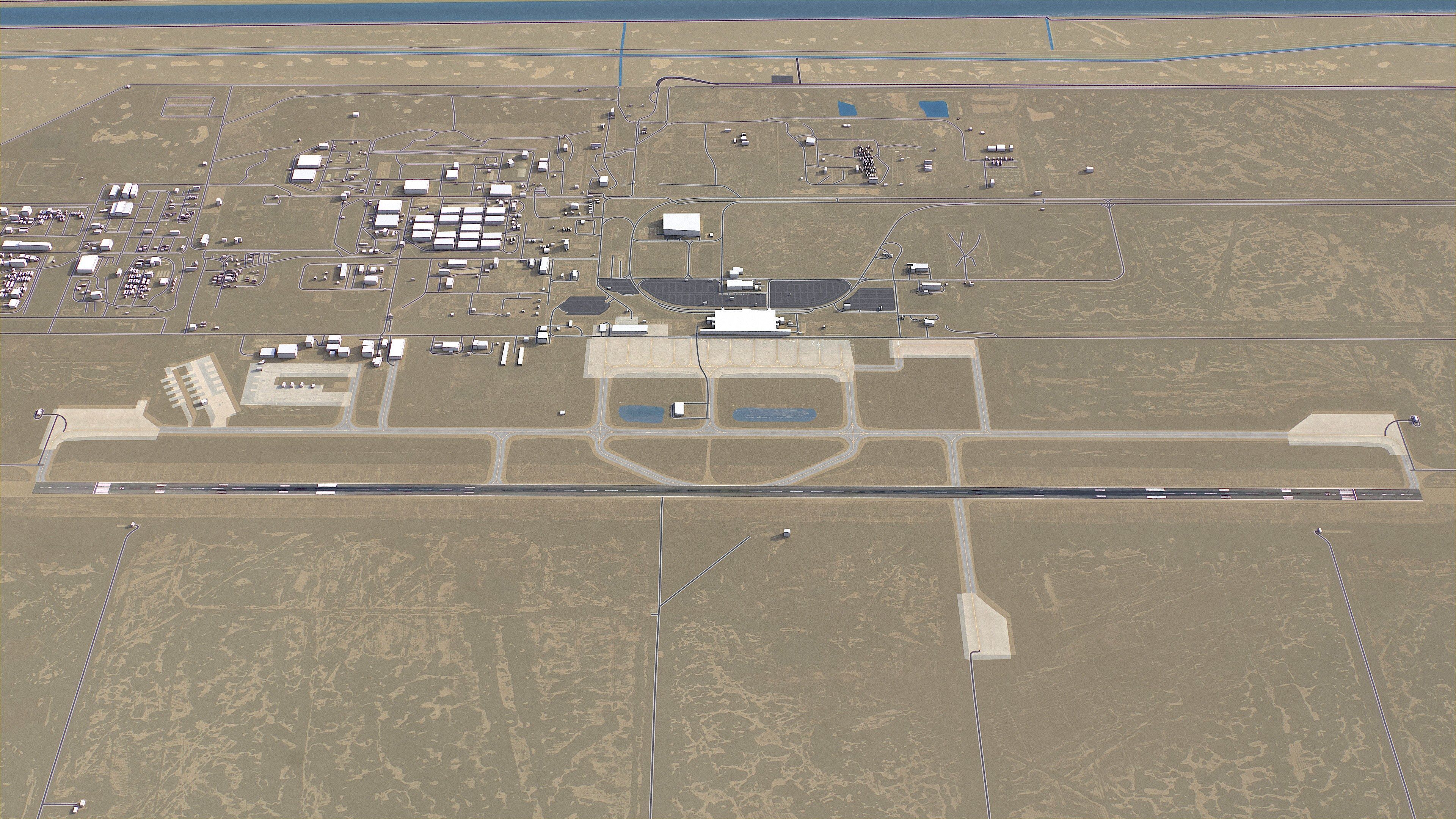 Basra - Airport - BSR Low-poly 3D model_1