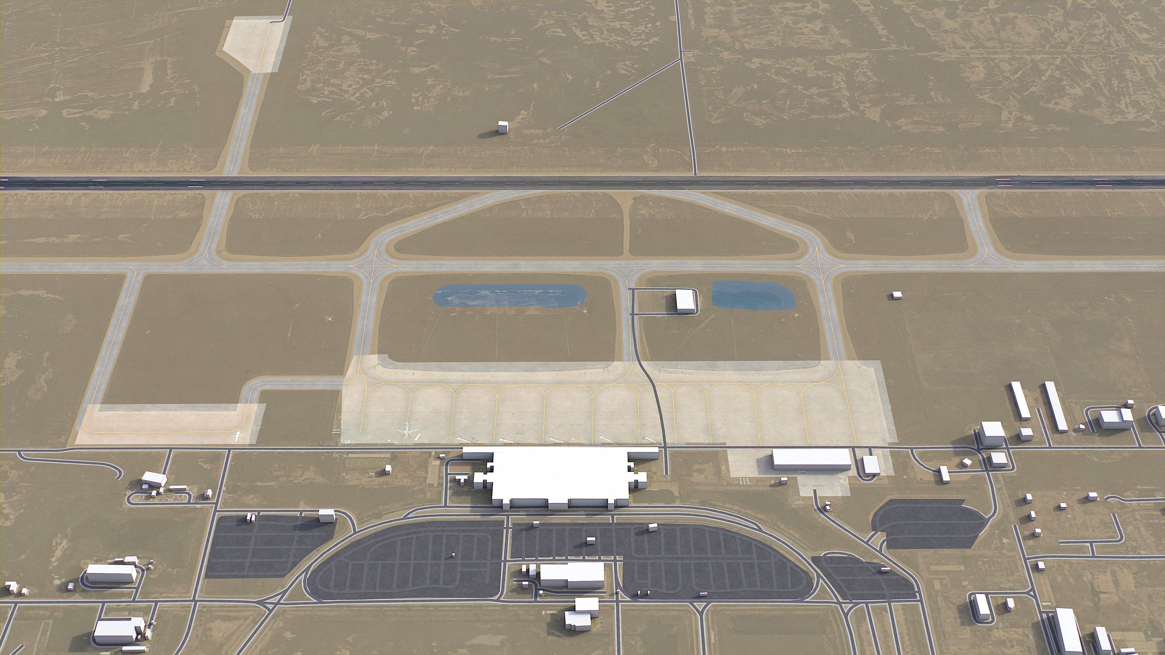 Basra - Airport - BSR Low-poly 3D model_3