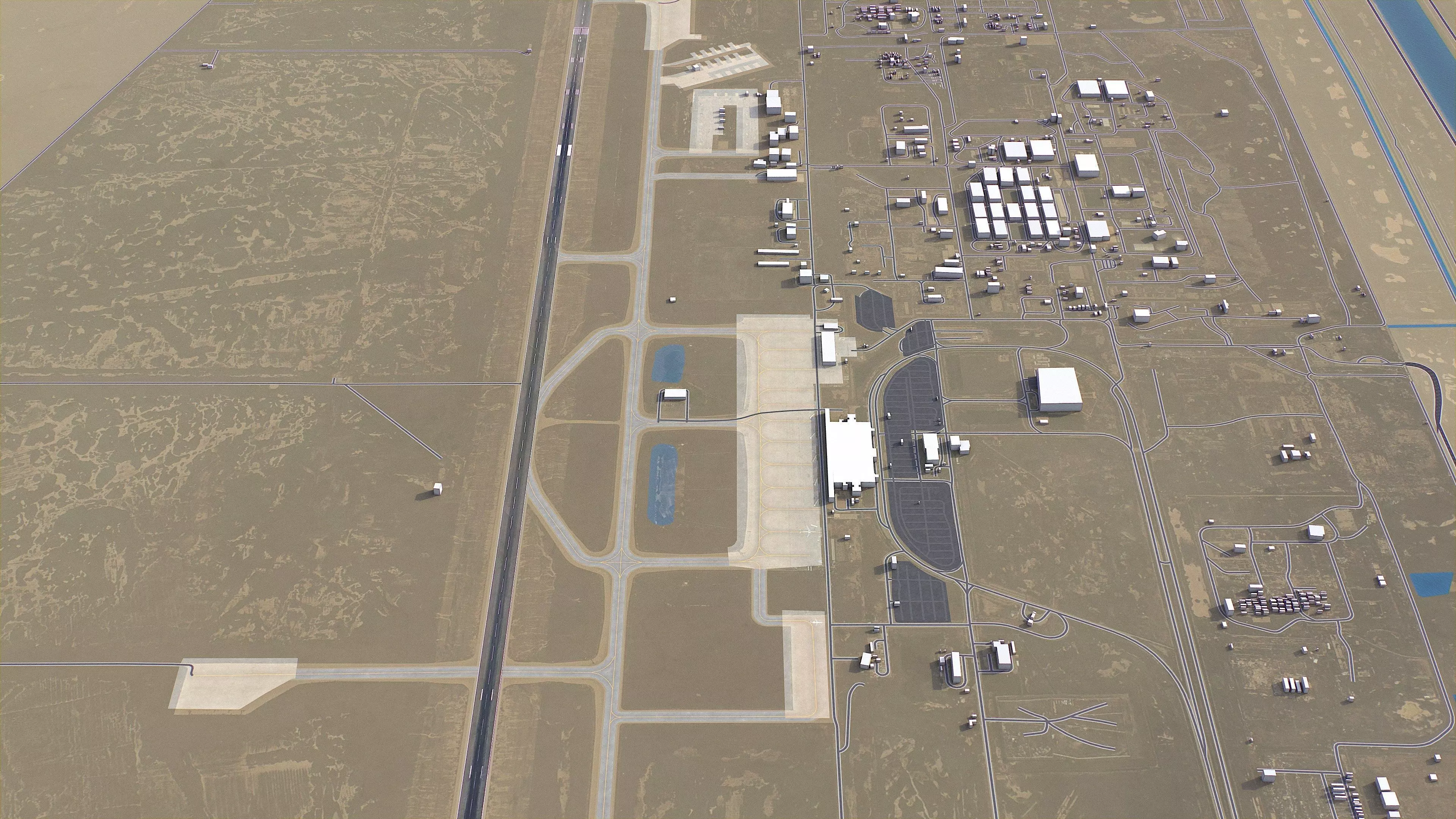 Basra - Airport - BSR Low-poly 3D model_0
