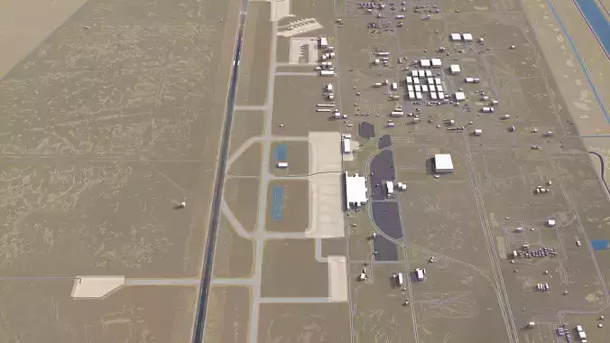 Basra - Airport - BSR Low-poly 3D model