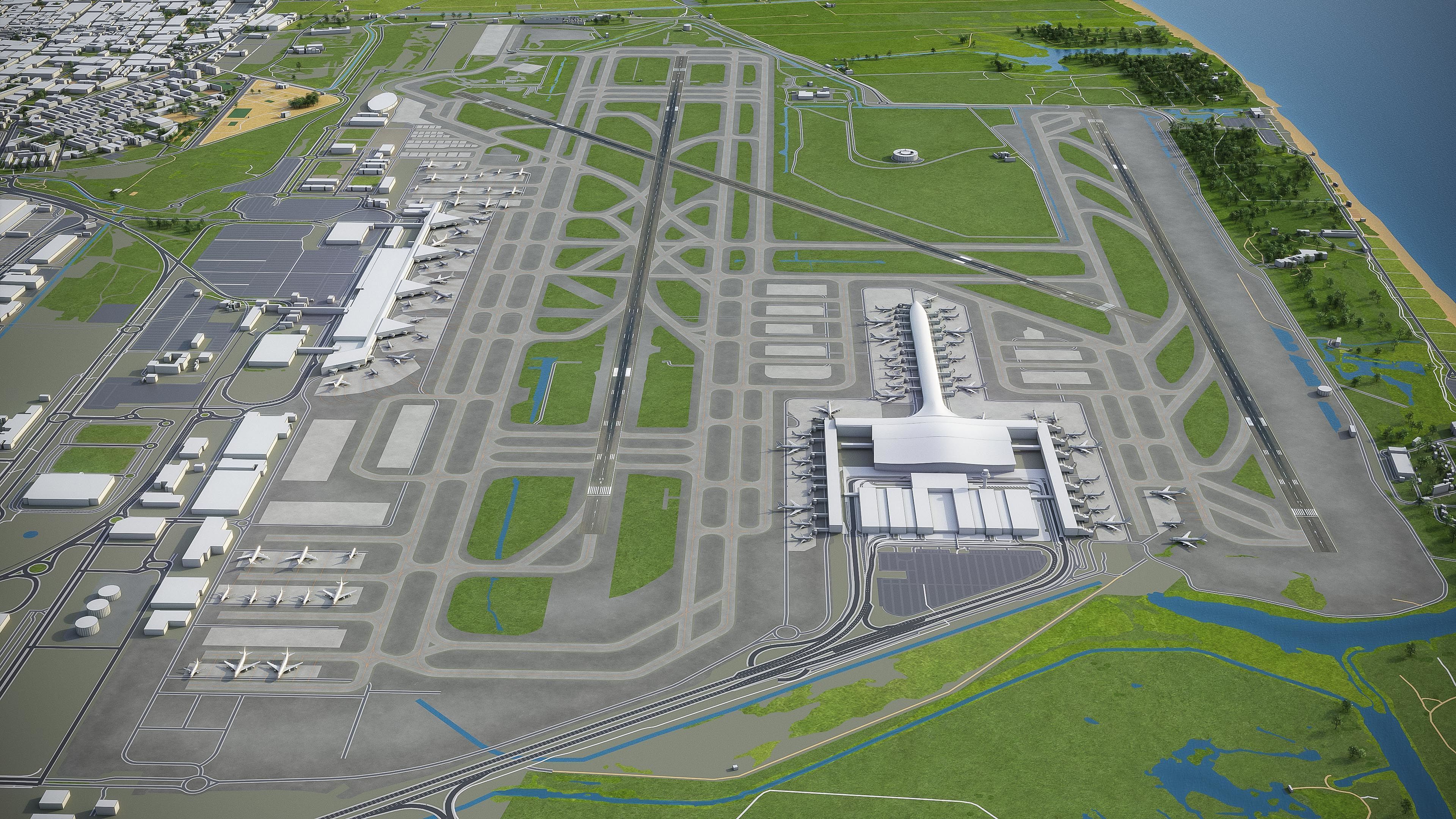 Barcelona - Josep Tarradellas El Prat Airport - BCN Low-poly 3D model_24