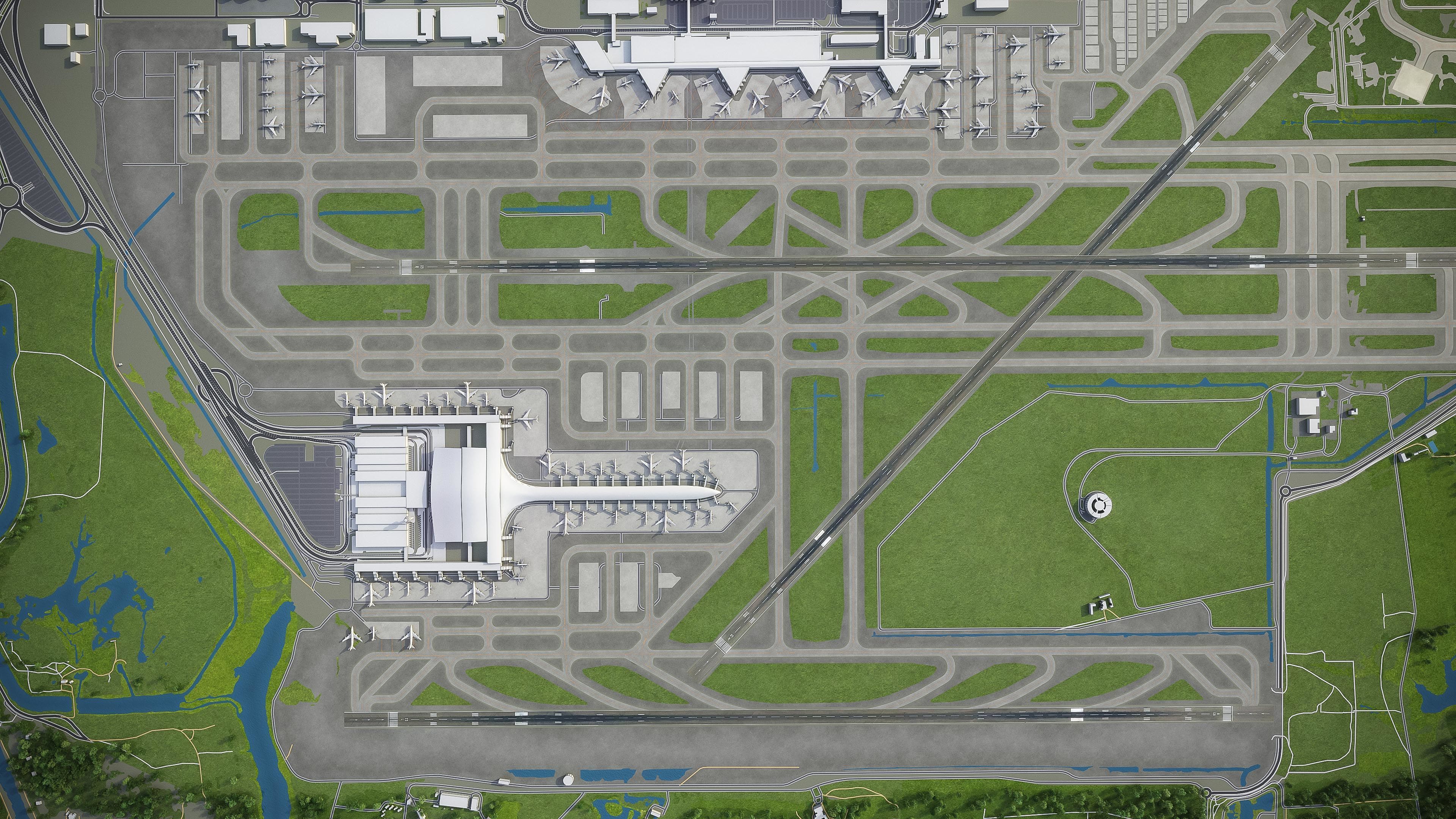 Barcelona - Josep Tarradellas El Prat Airport - BCN Low-poly 3D model_16