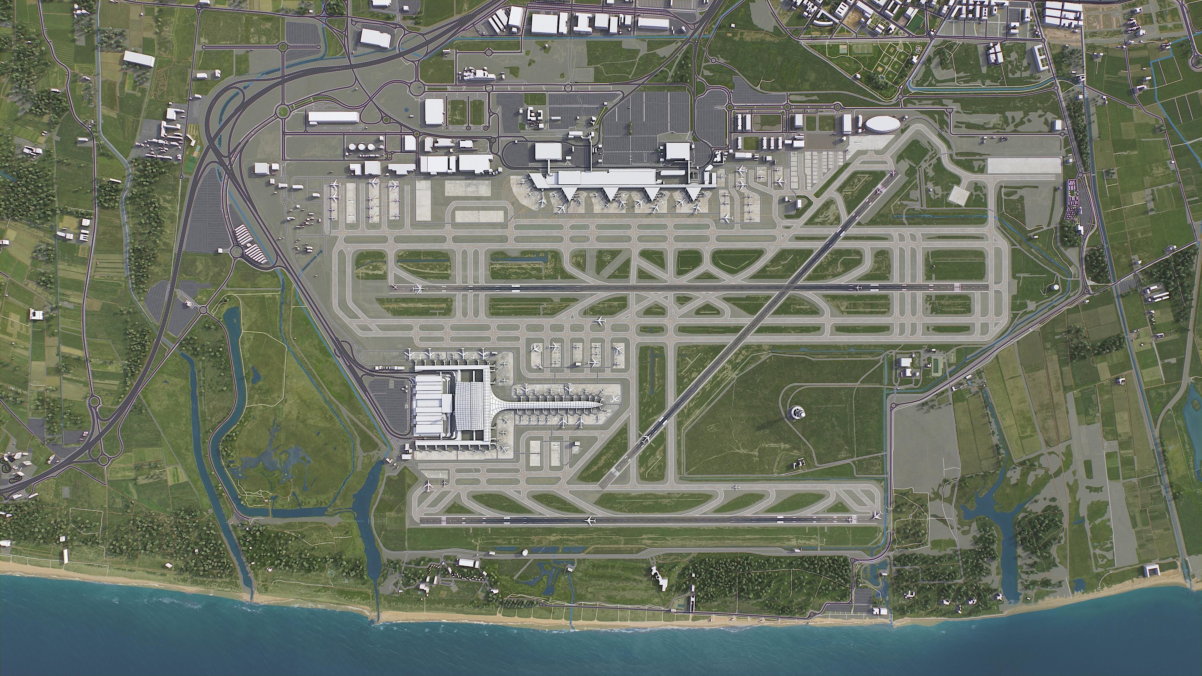 Barcelona - Josep Tarradellas El Prat Airport - BCN Low-poly 3D model_10