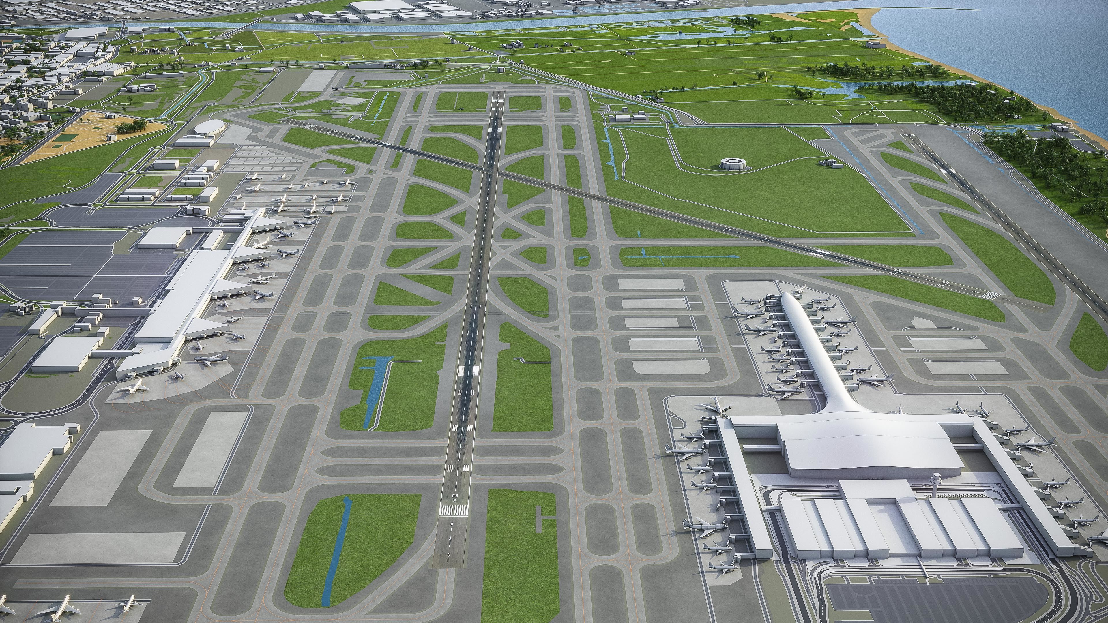 Barcelona - Josep Tarradellas El Prat Airport - BCN Low-poly 3D model_30