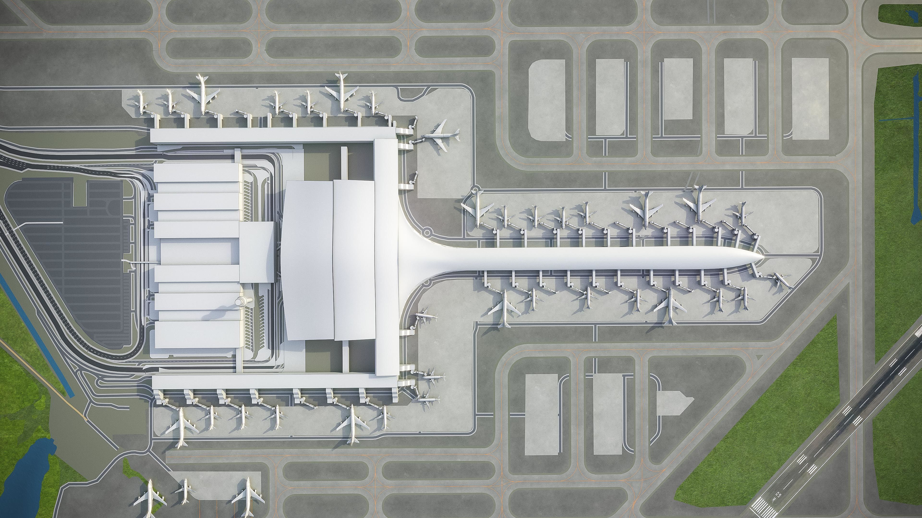 Barcelona - Josep Tarradellas El Prat Airport - BCN Low-poly 3D model_15
