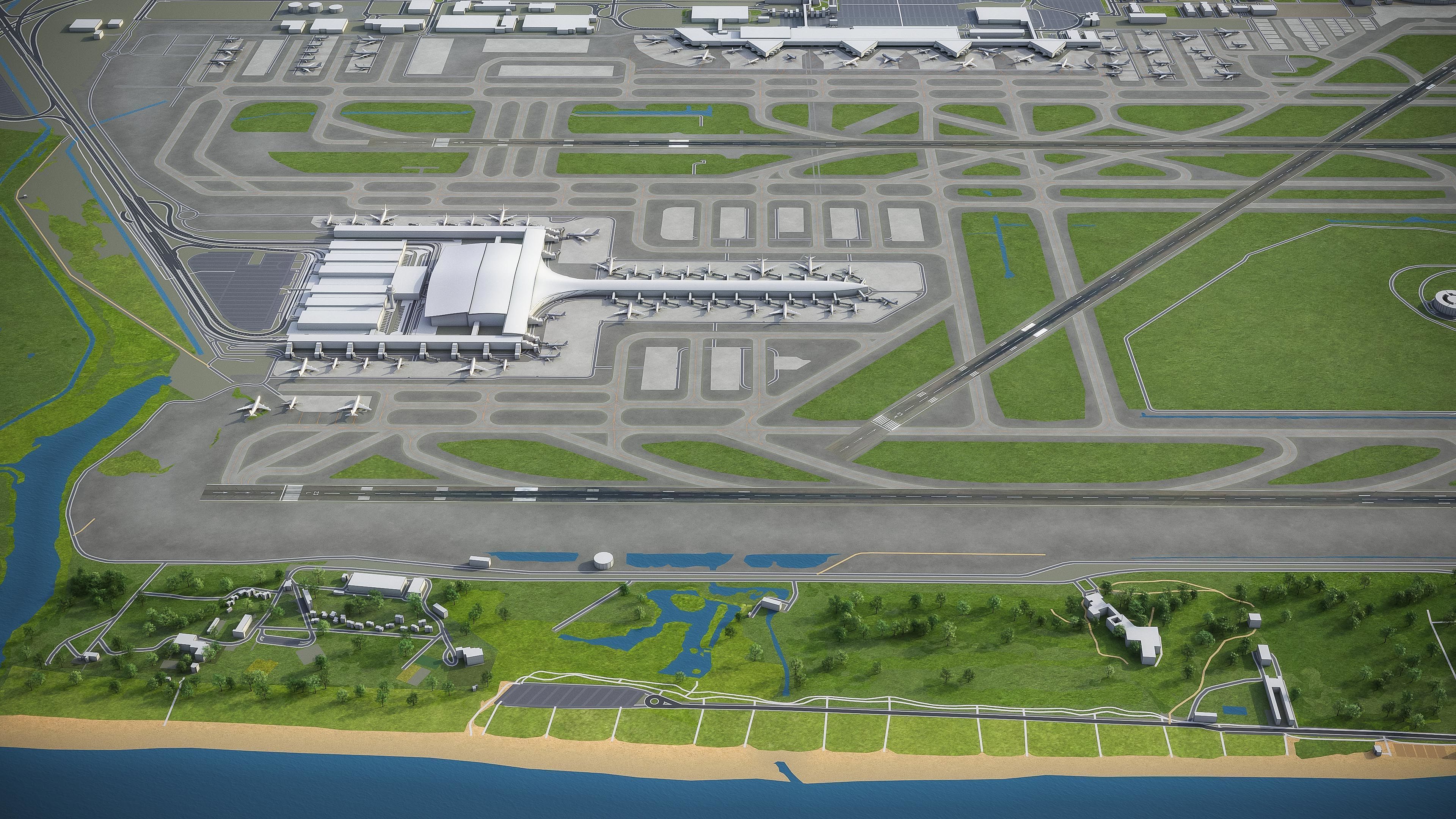 Barcelona - Josep Tarradellas El Prat Airport - BCN Low-poly 3D model_28
