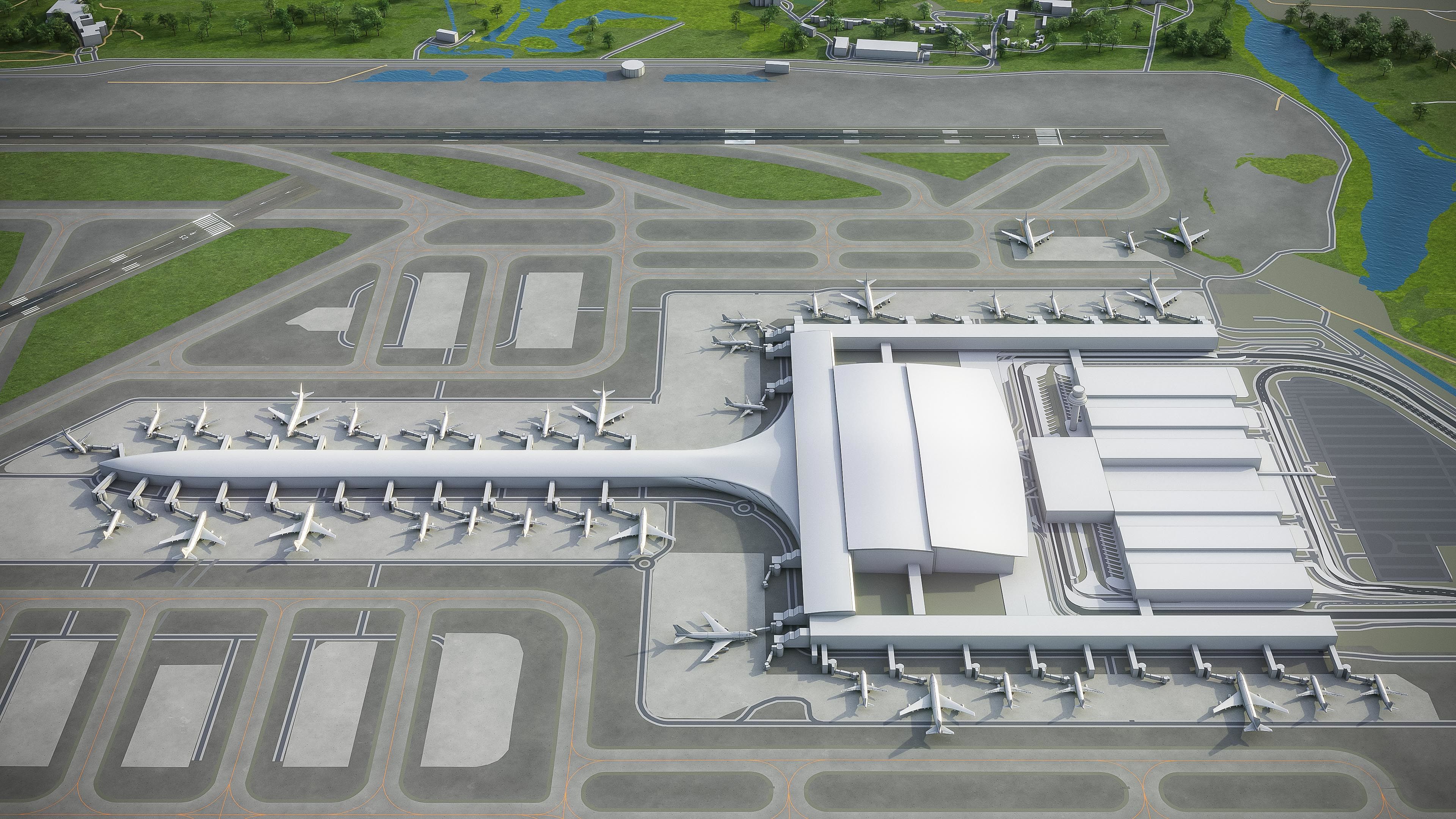 Barcelona - Josep Tarradellas El Prat Airport - BCN Low-poly 3D model_14