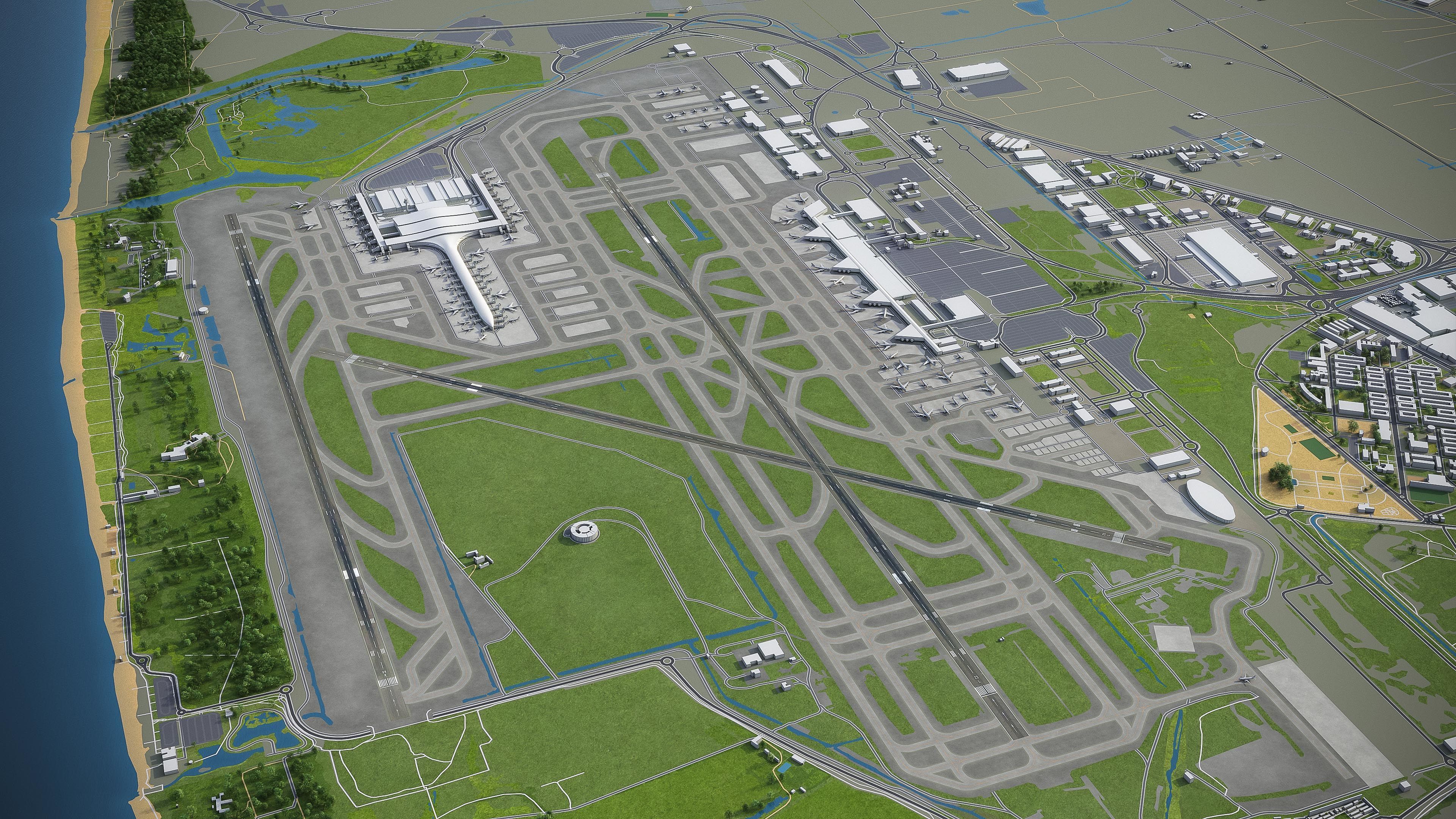 Barcelona - Josep Tarradellas El Prat Airport - BCN Low-poly 3D model_20