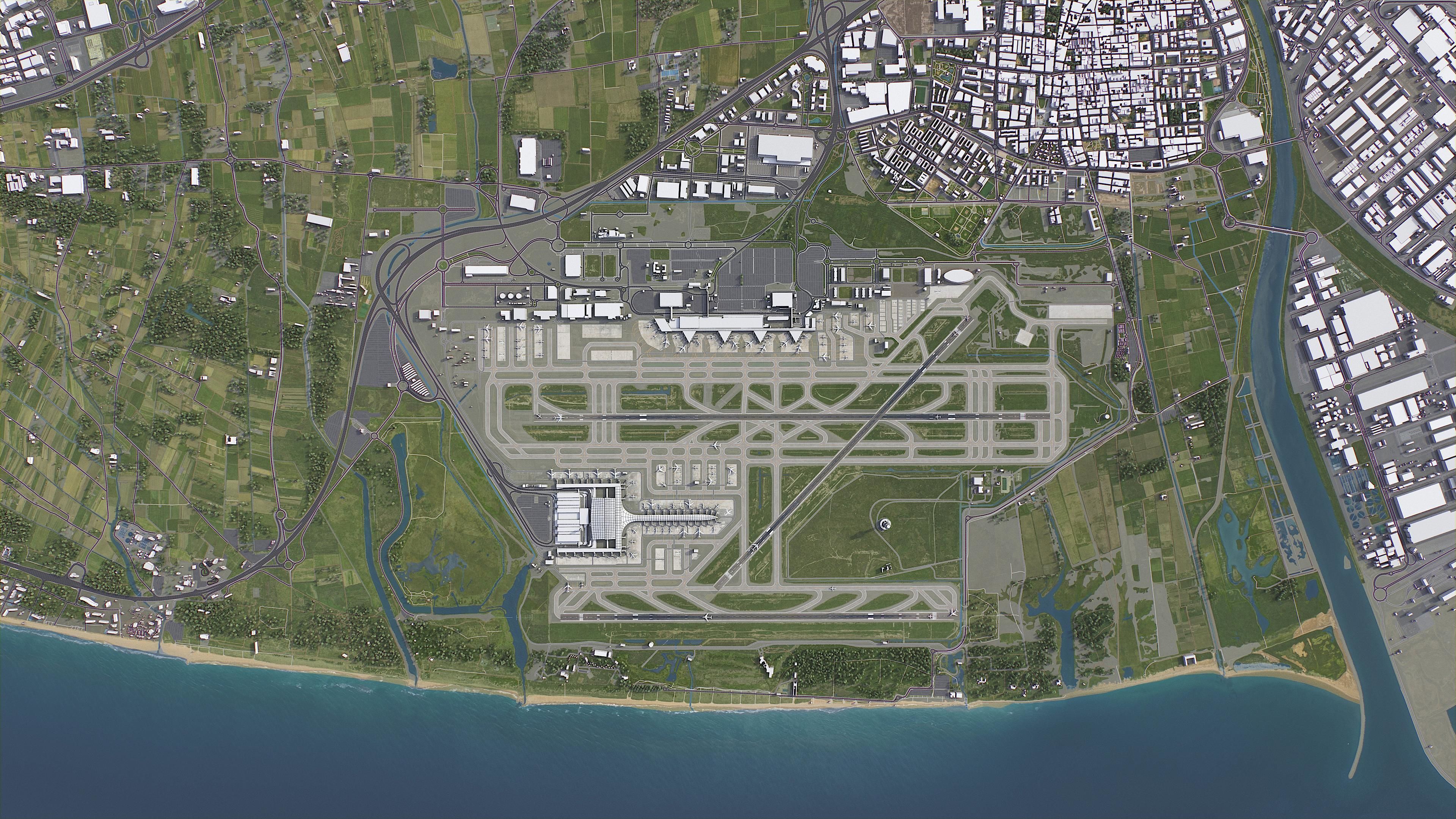 Barcelona - Josep Tarradellas El Prat Airport - BCN Low-poly 3D model_11