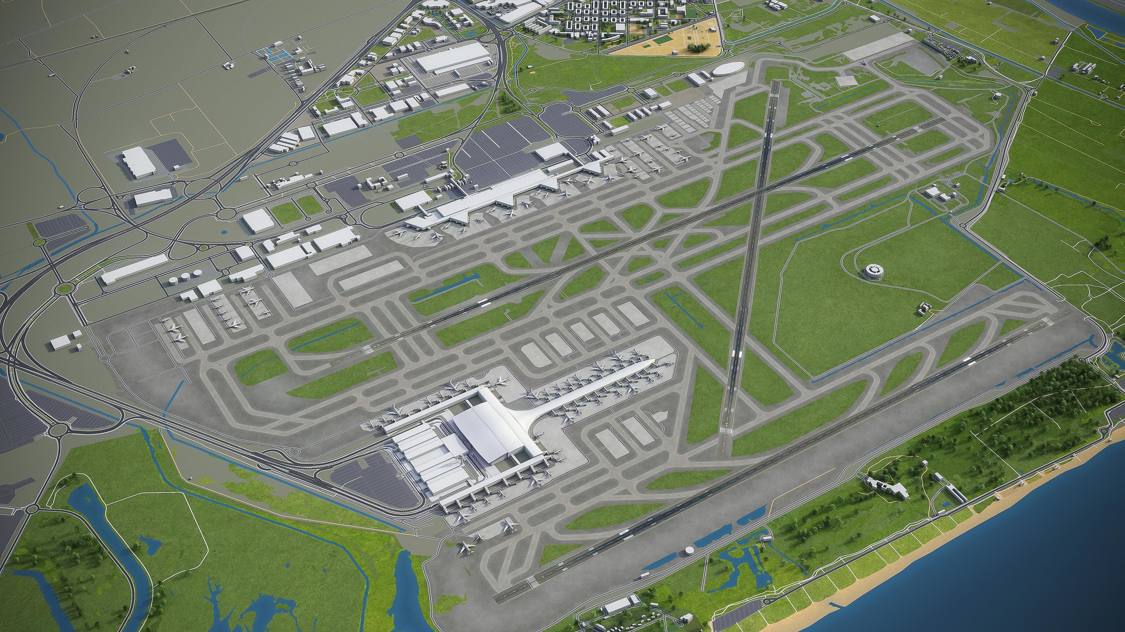 Barcelona - Josep Tarradellas El Prat Airport - BCN Low-poly 3D model_18