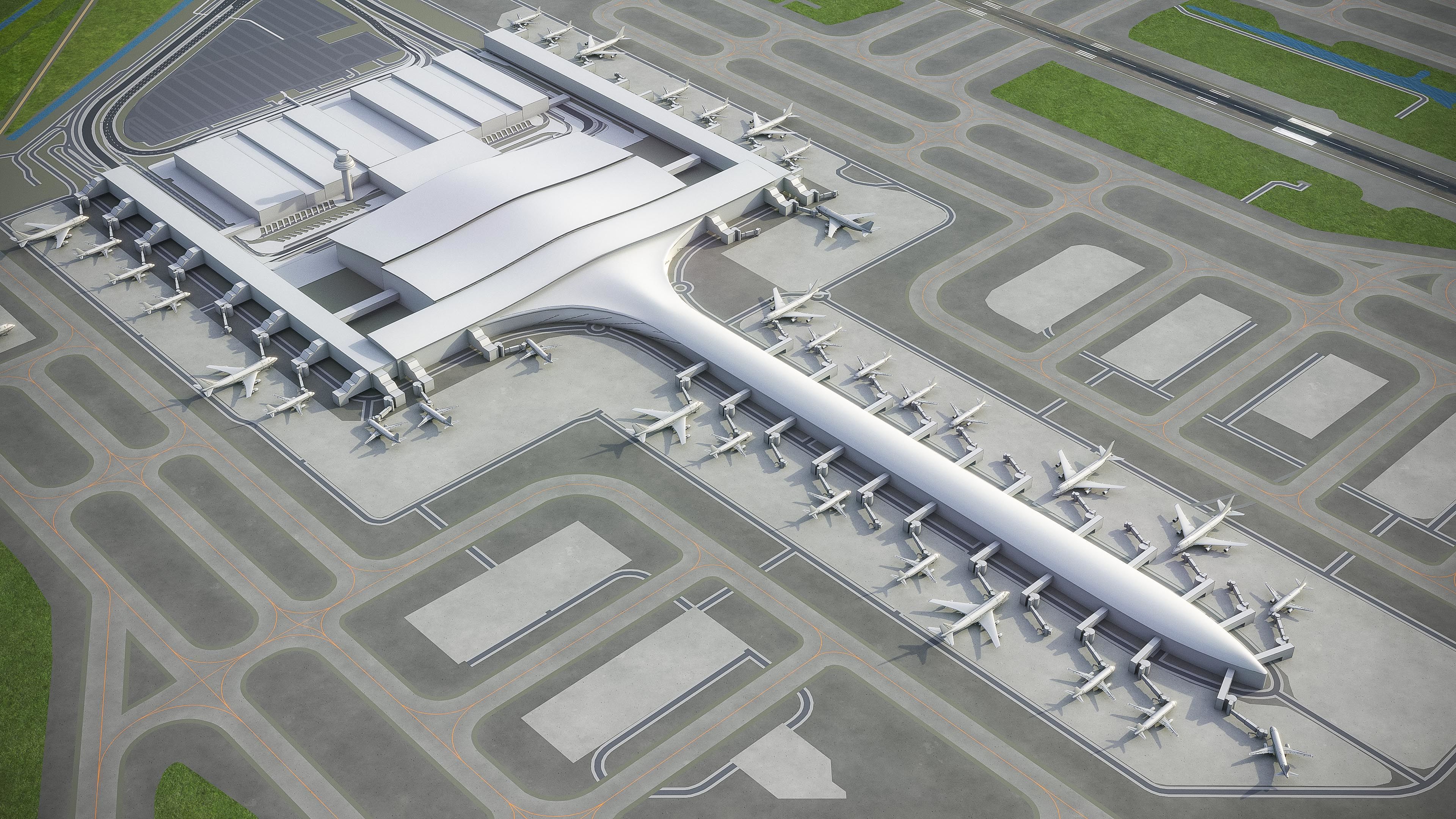 Barcelona - Josep Tarradellas El Prat Airport - BCN Low-poly 3D model_13