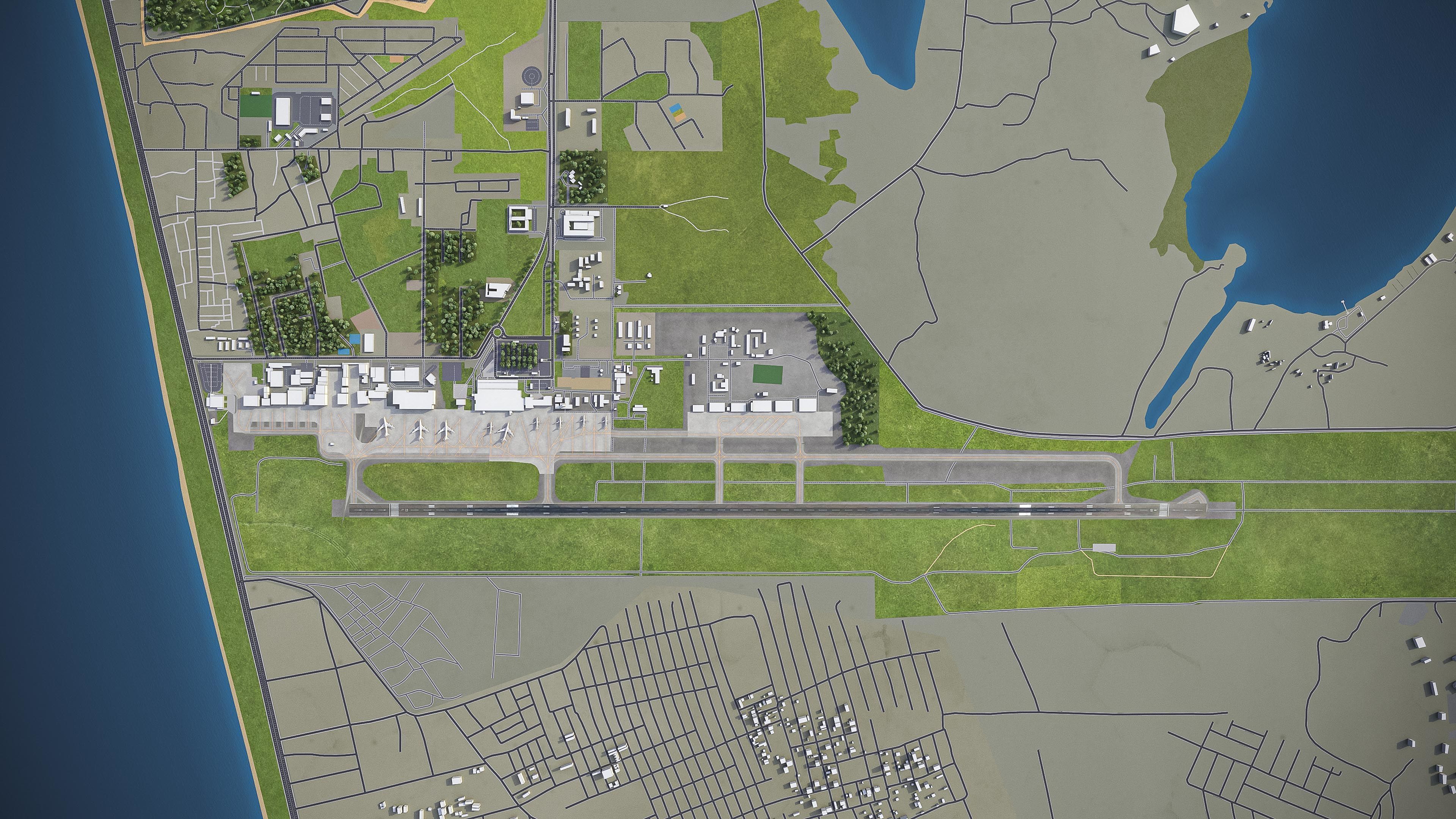 Abidjan - Felix Houphouet Boigny International Airport - ABJ Low-poly 3D model_5