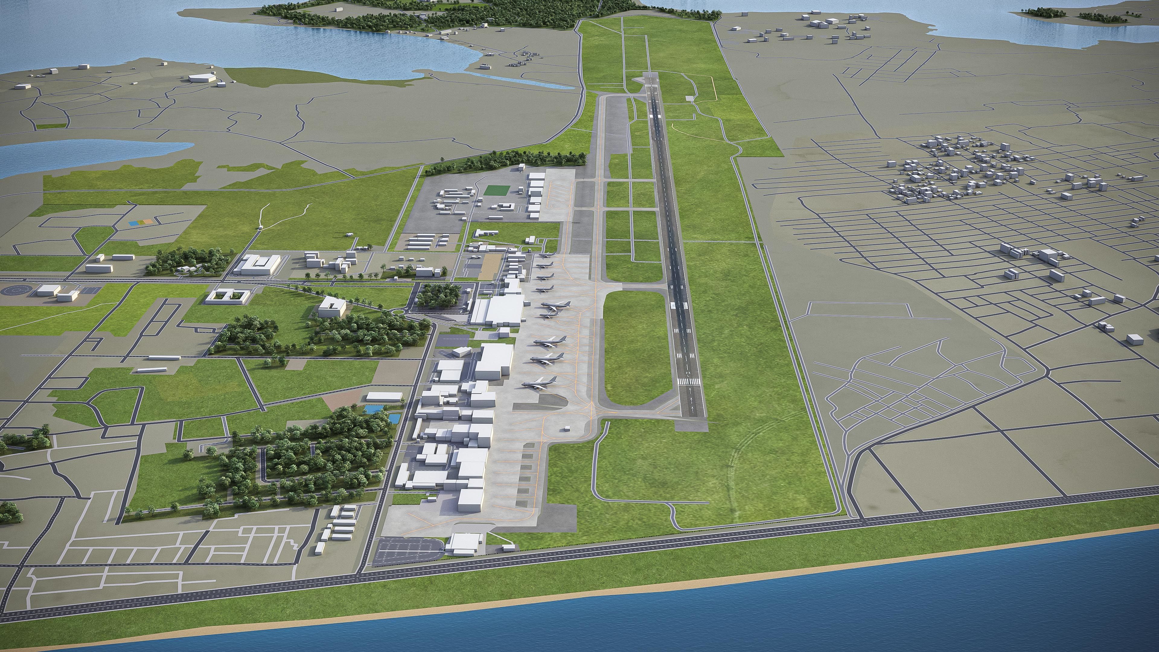 Abidjan - Felix Houphouet Boigny International Airport - ABJ Low-poly 3D model_1