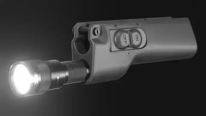 SureFire 628 Handguard Flashlight for MP5-HK51-HK53 - Game Asset Low-poly 3D model