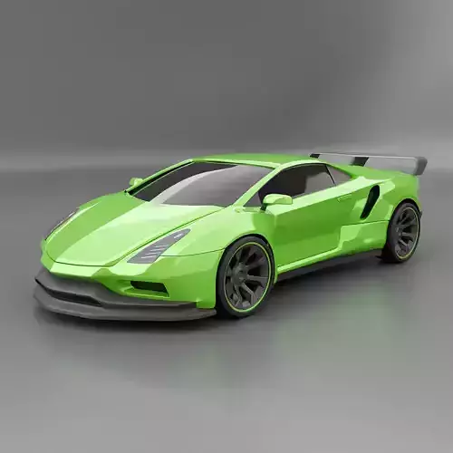 Generic supercar concept 3D model