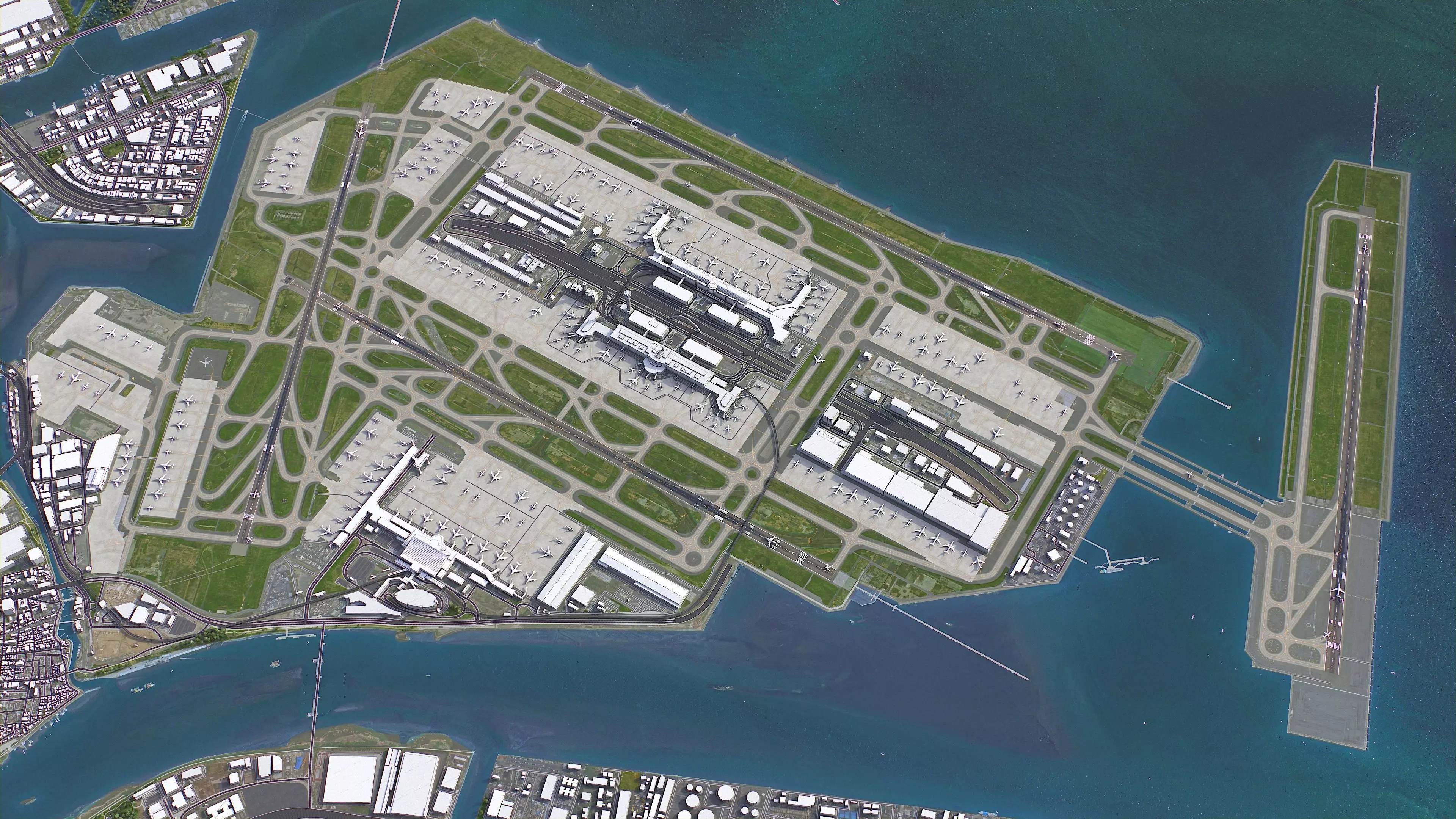 Tokyo - Haneda Airport - HND Low-poly 3D model
