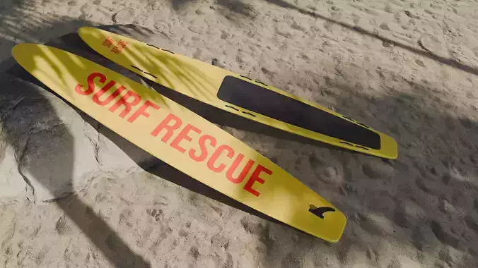 Rescue surfboard for aquatic operations