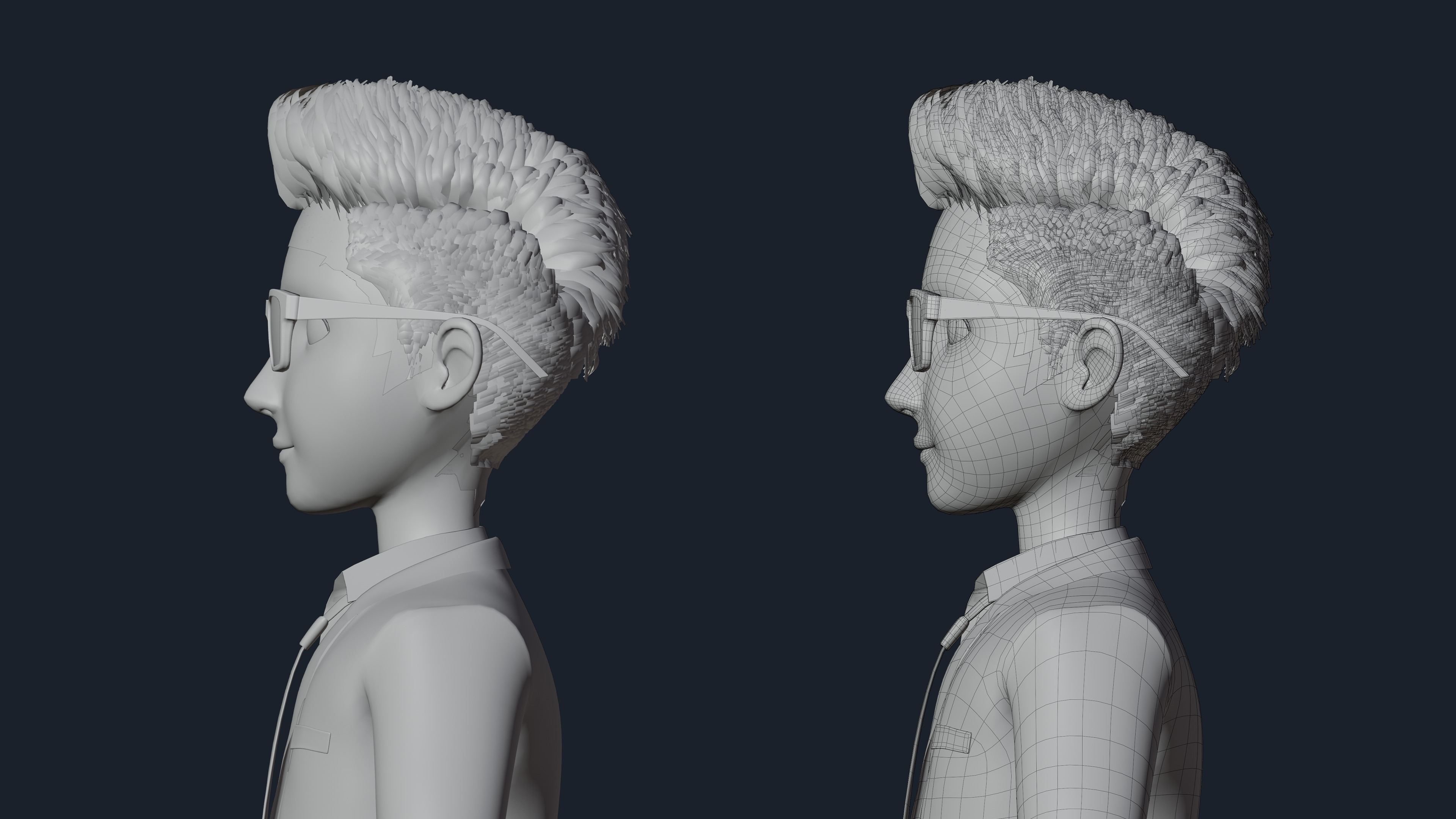 Cartoon Man Rigged  Low-poly 3D model_25