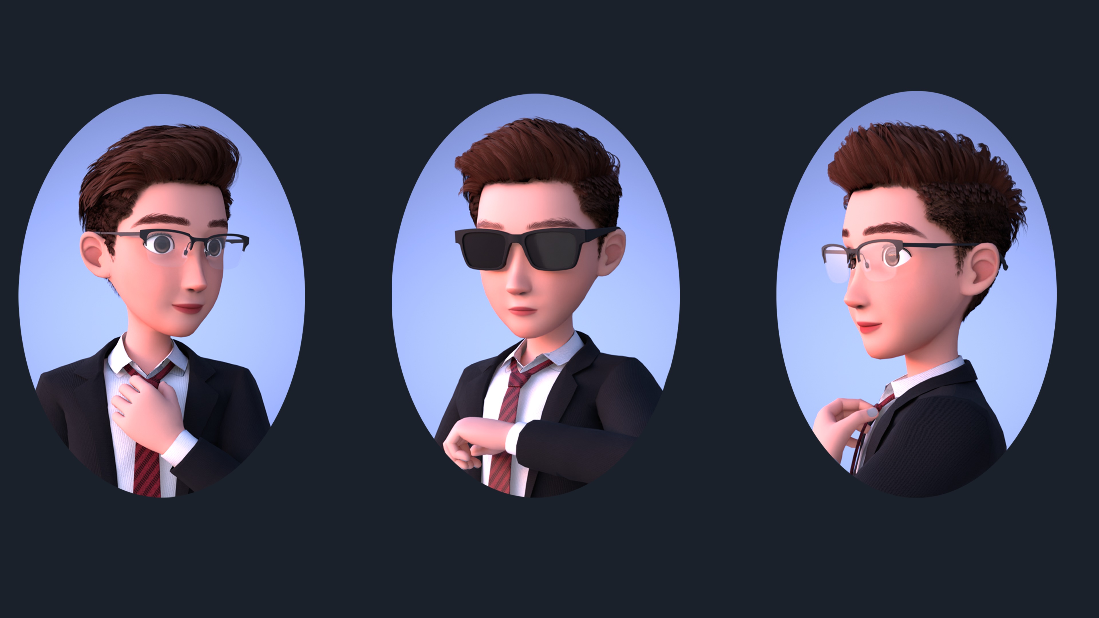 Cartoon Man Rigged  Low-poly 3D model_2