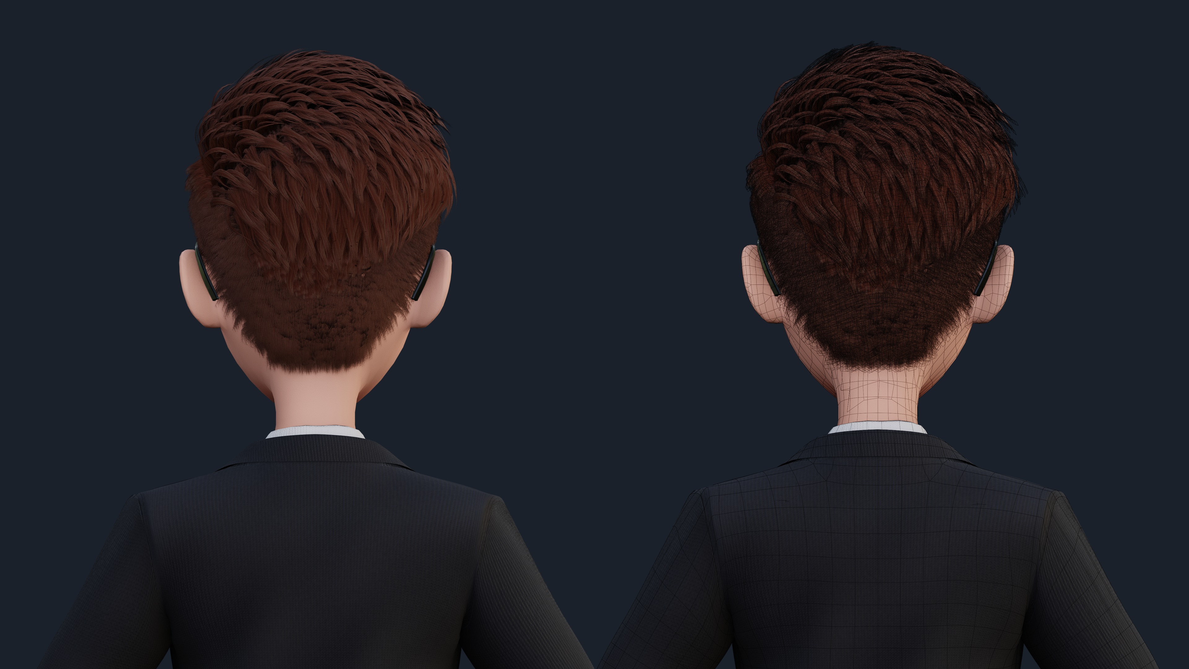 Cartoon Man Rigged  Low-poly 3D model_16