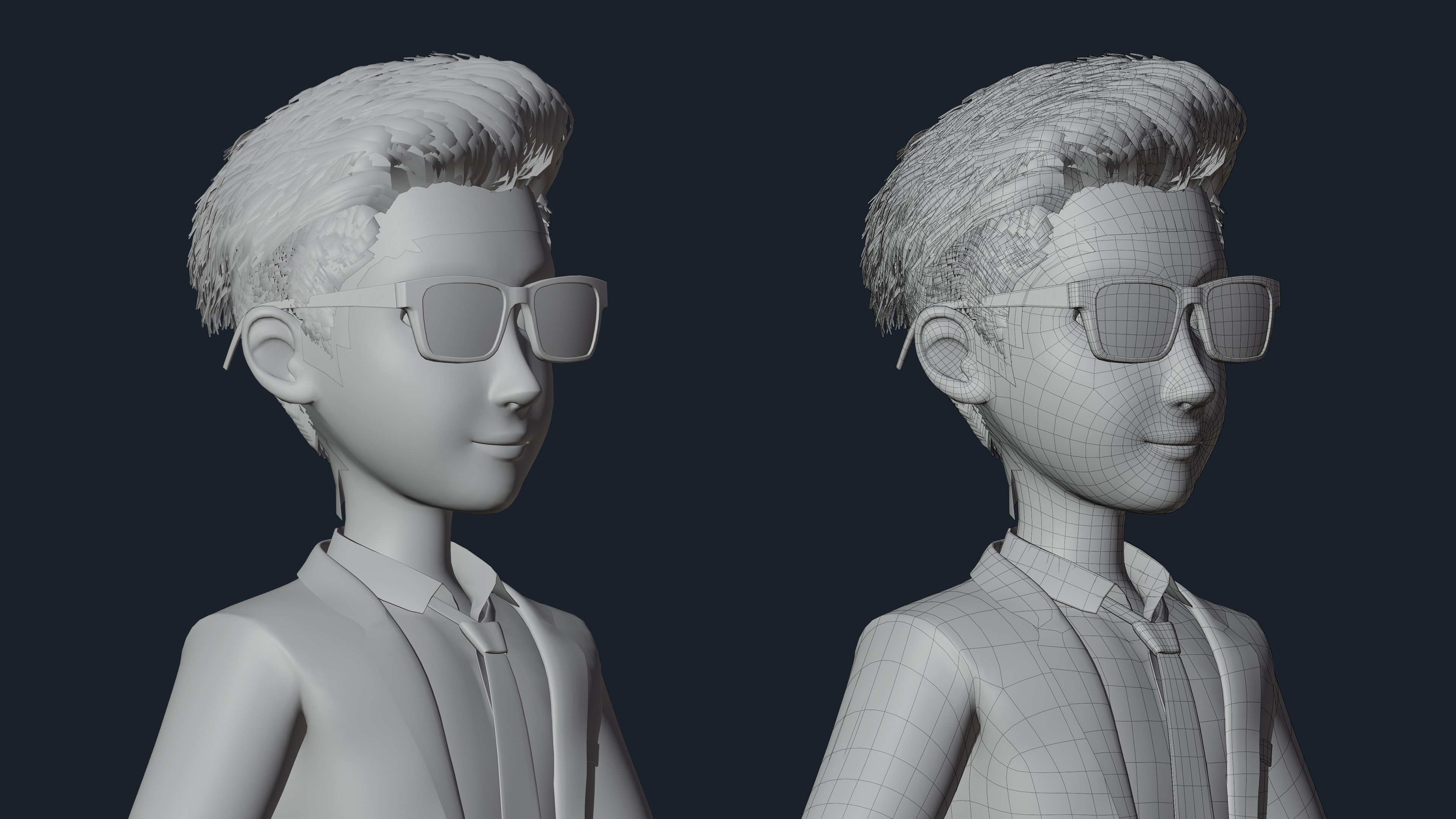 Cartoon Man Rigged  Low-poly 3D model_27