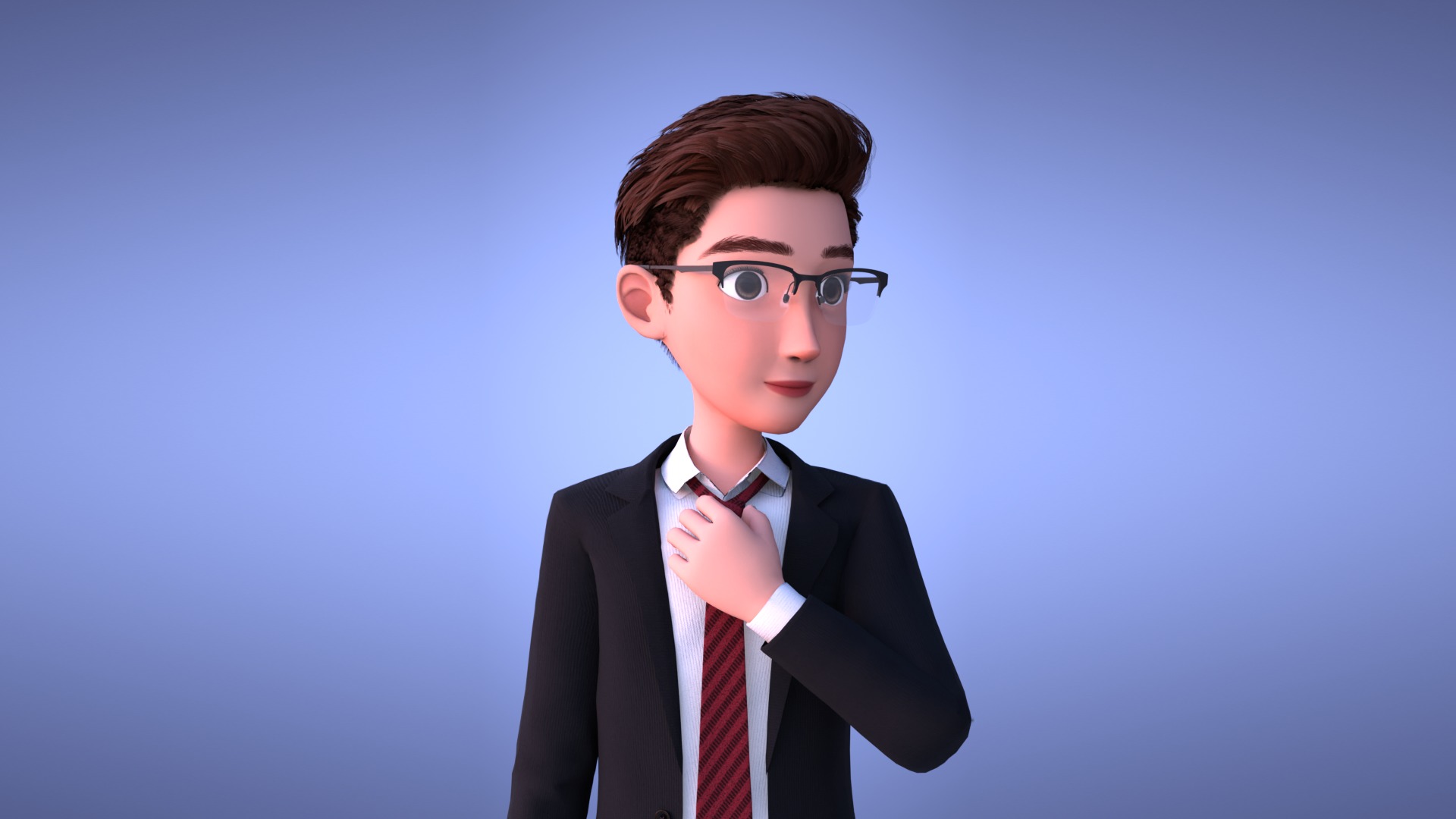 Cartoon Man Rigged  Low-poly 3D model_4