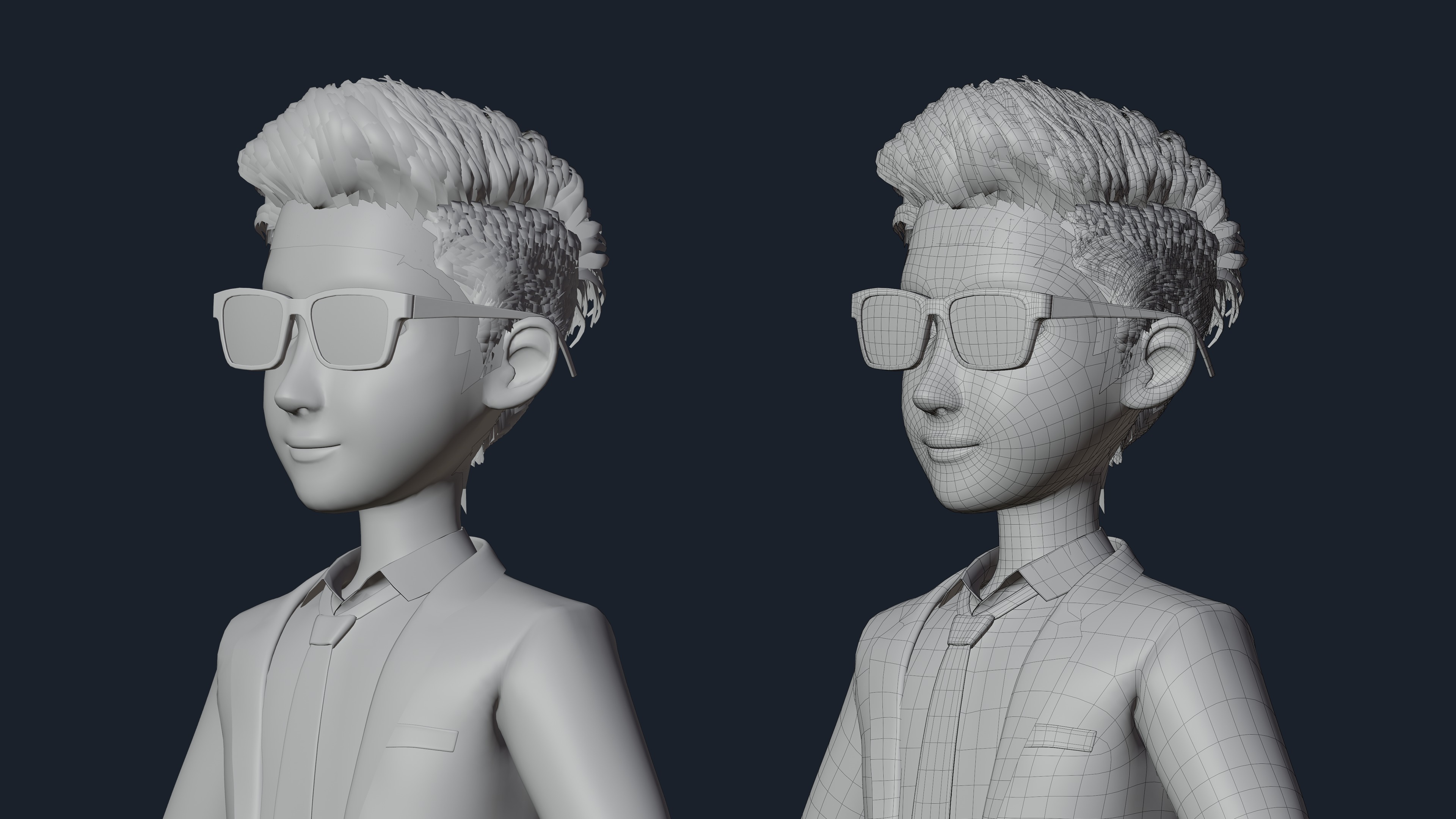 Cartoon Man Rigged  Low-poly 3D model_28