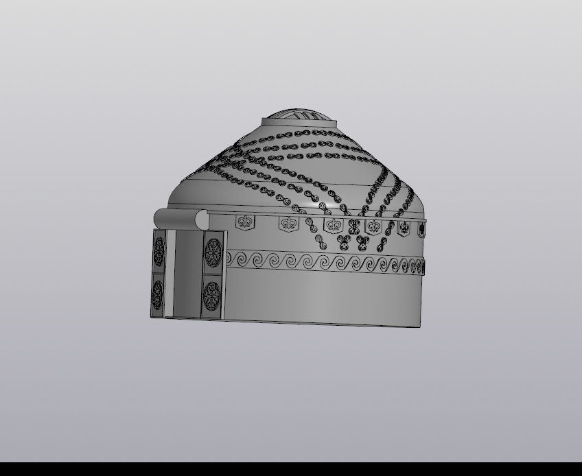 Kazakh yurt 3D print model_5