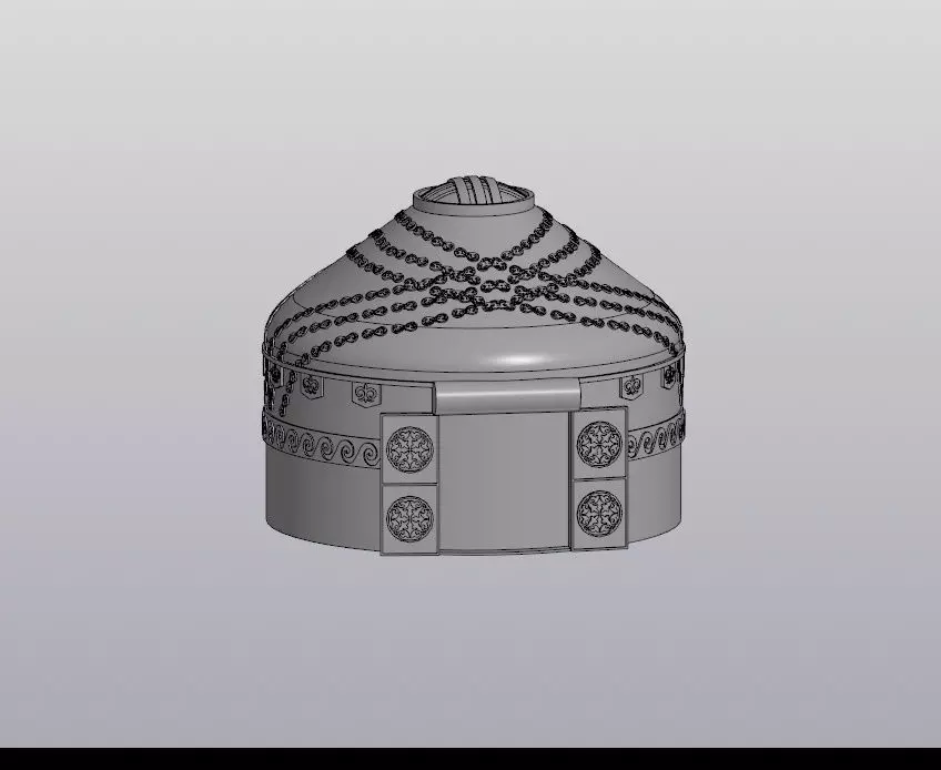 Kazakh yurt 3D print model_0